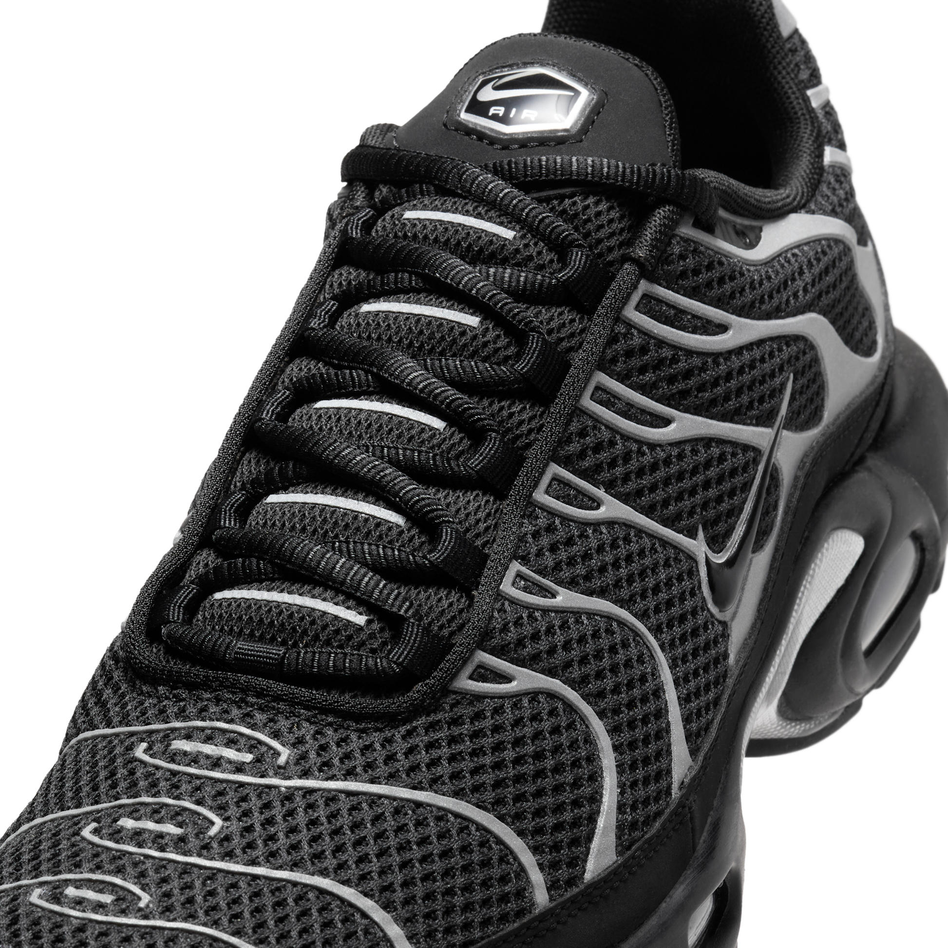 Nike Air Max Plus Premium Black Reflective Silver