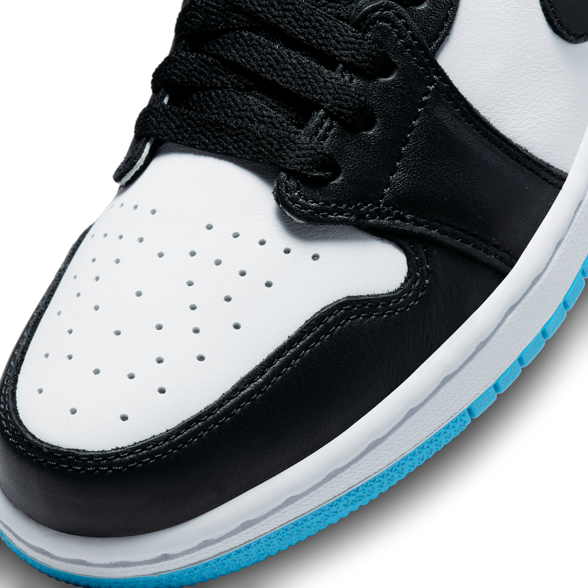 Jordan 1 Retro Low OG Black Dark Powder Blue (Women's)