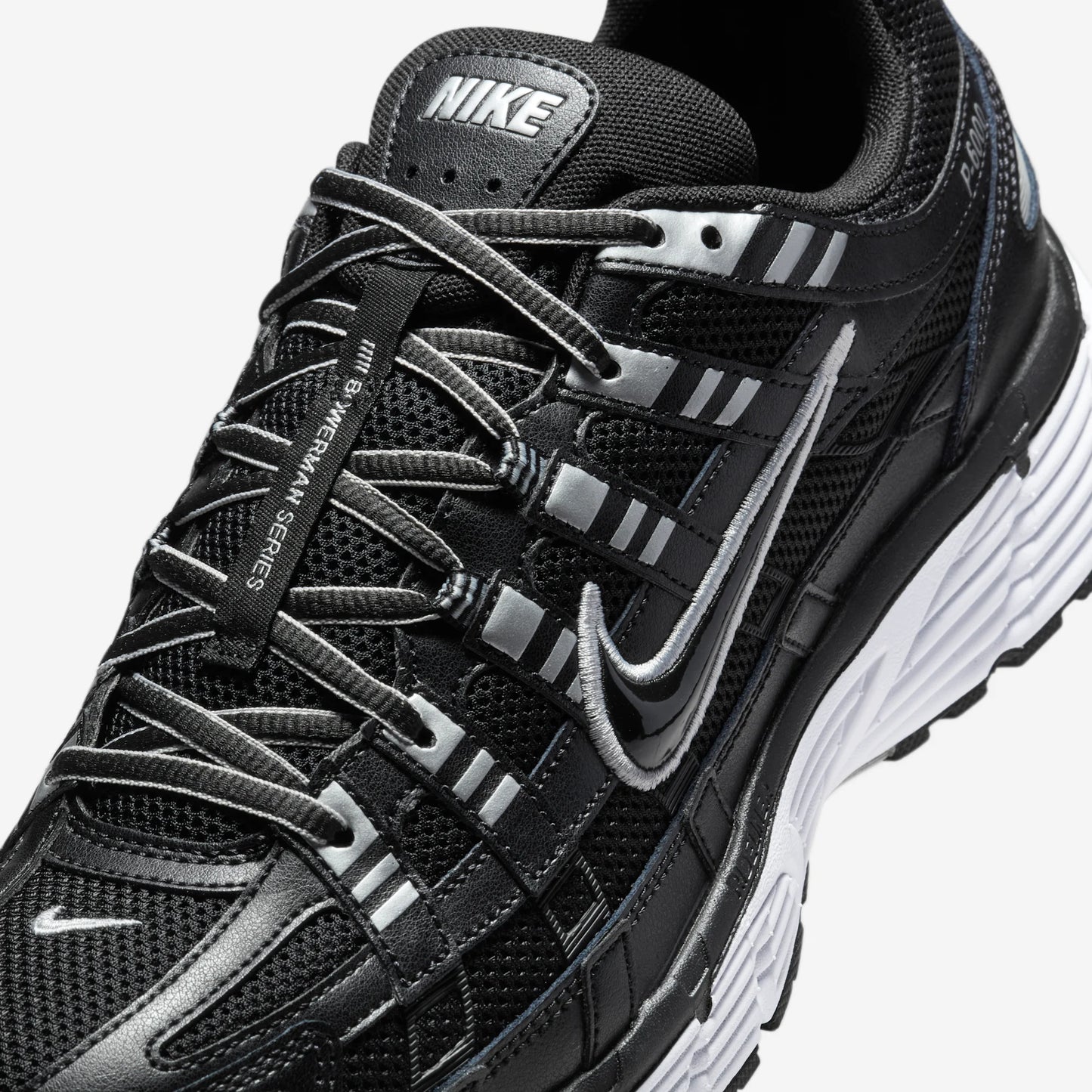 Nike P-6000 Black White Metallic Silver