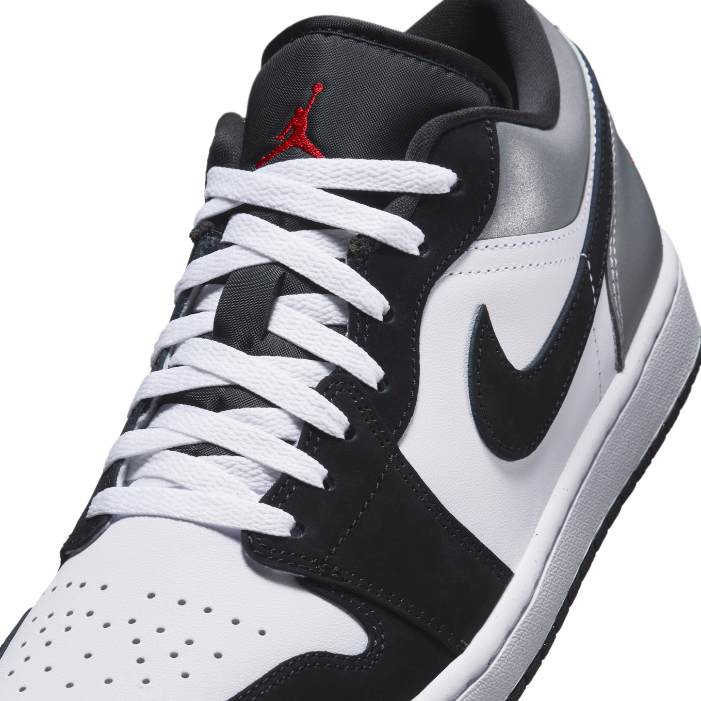 Jordan 1 Low SE White Fire Red Black Matte Silver