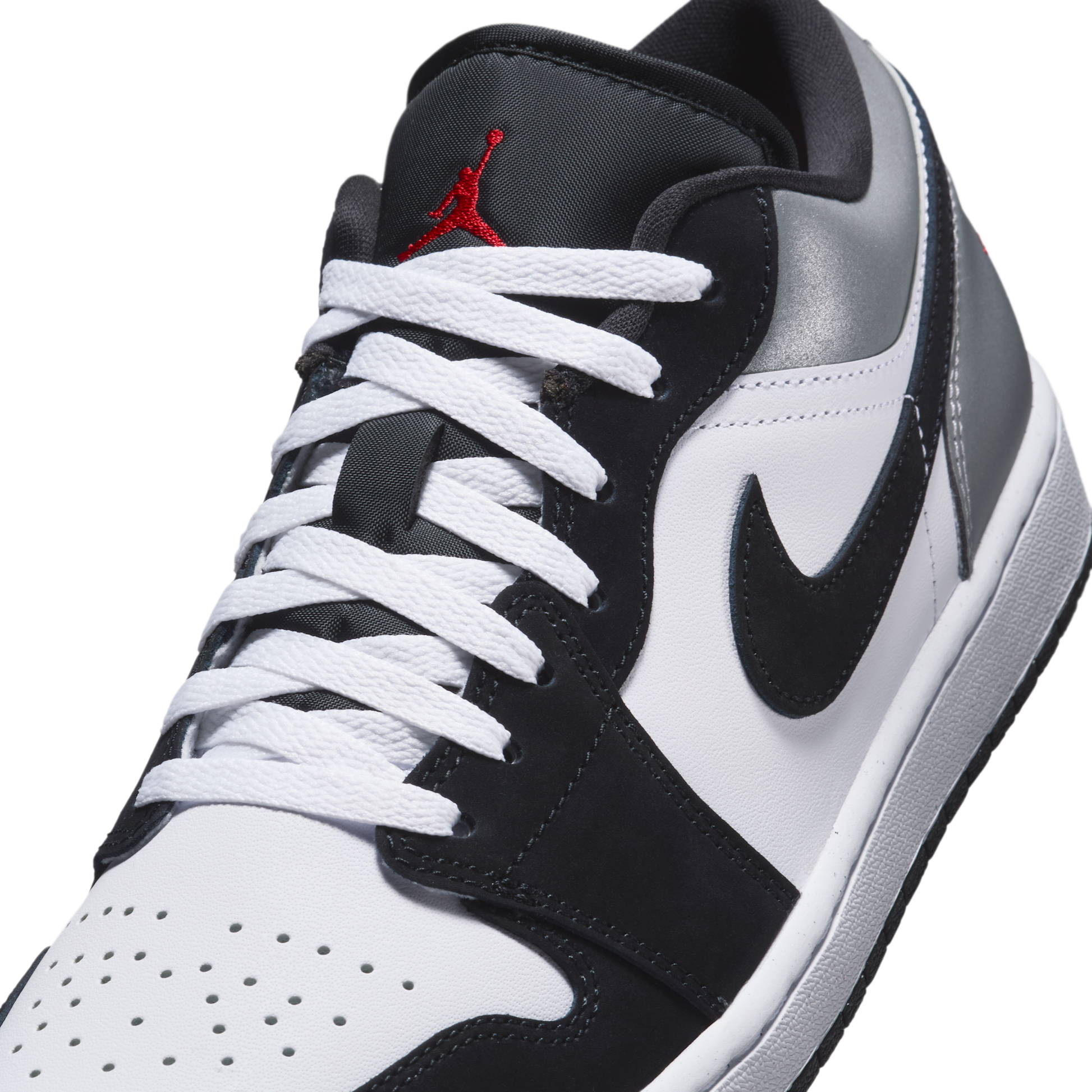Jordan 1 Low SE White Fire Red Black Matte Silver