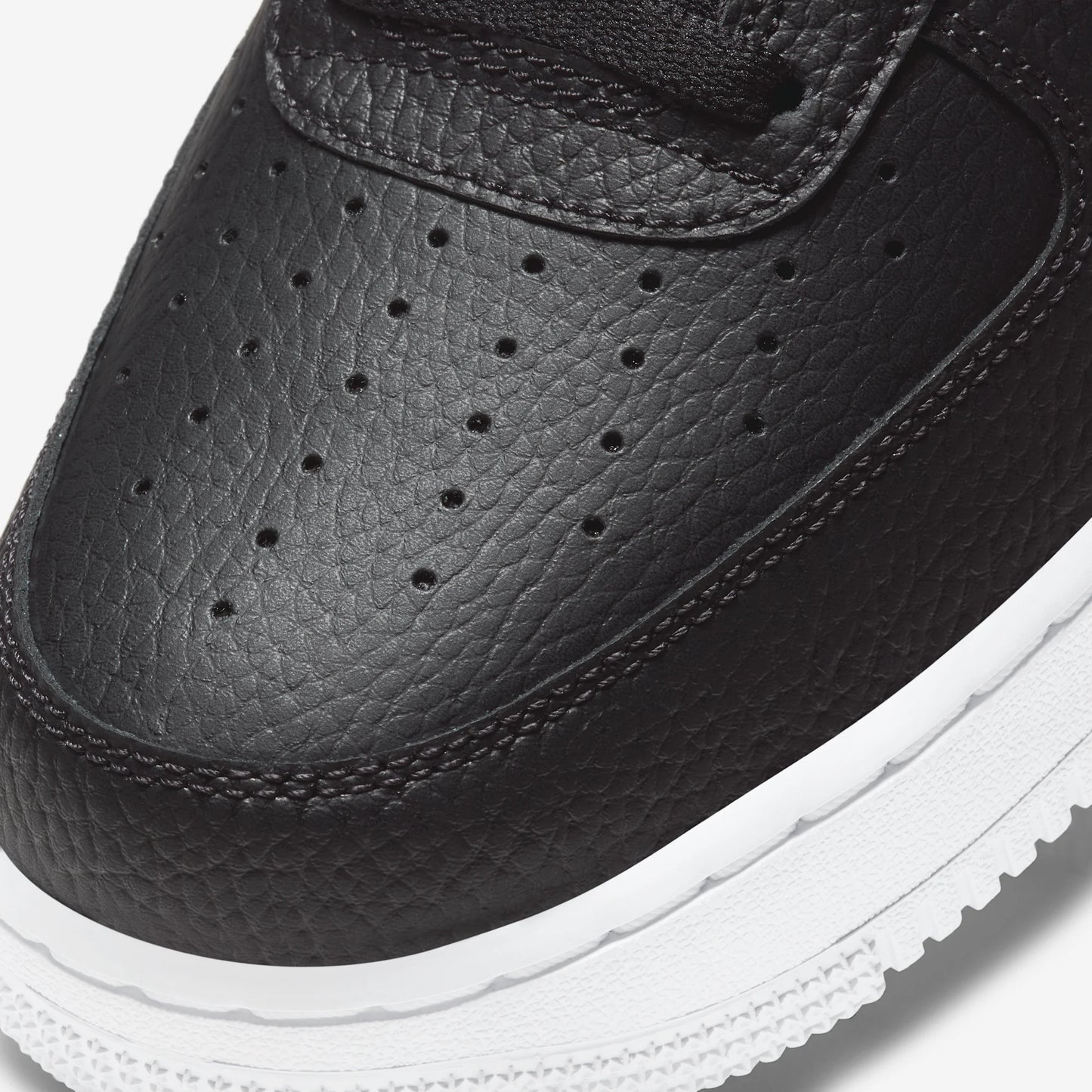 Nike Air Force 1 Low '07 Black White Pebbled Leather
