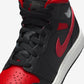Jordan 1 Mid Black Summit White Varsity Red (GS)