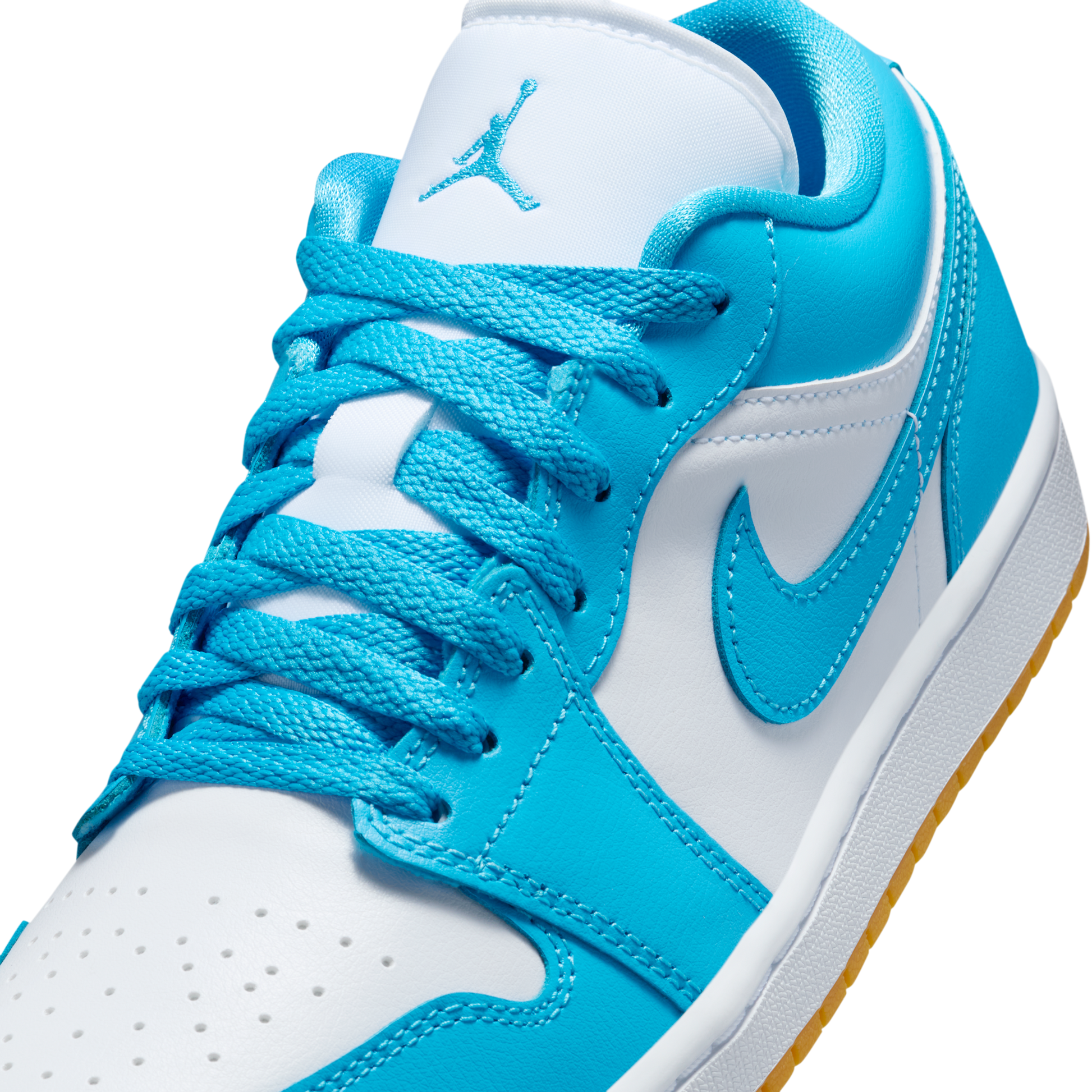 Jordan 1 Low White Gum Light Brown Dark Powder Blue (Women's)