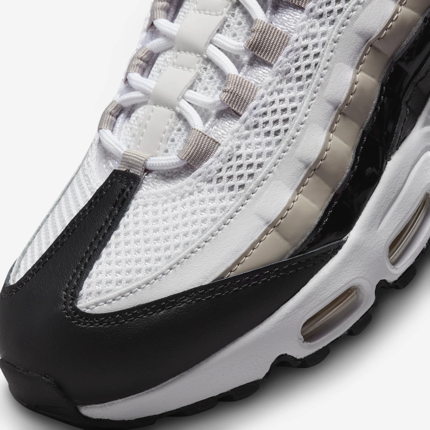 Nike Air Max 95 White Light Iron Ore Black Patent (Women's)