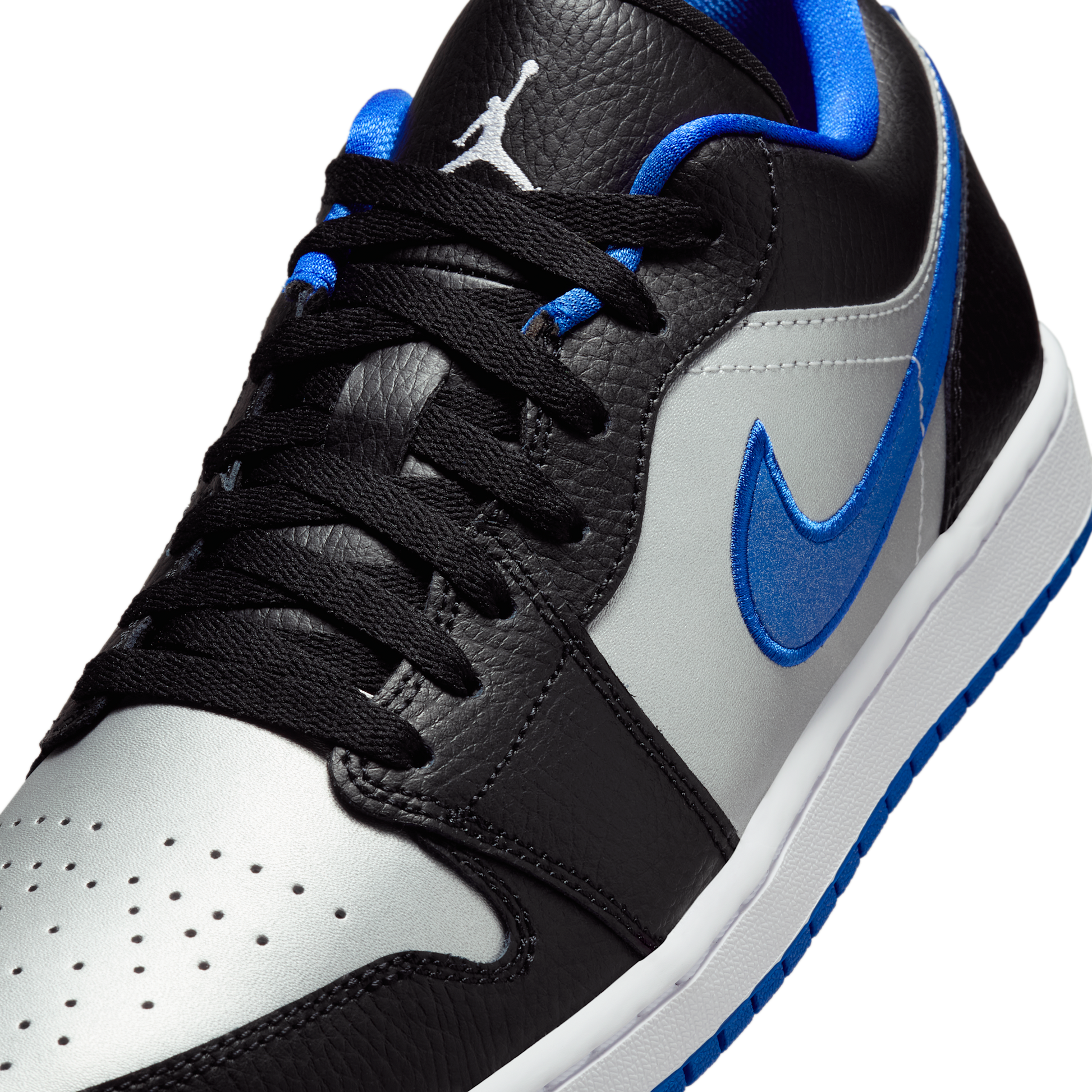 Jordan 1 Low Black Game Royal Metallic Platinum