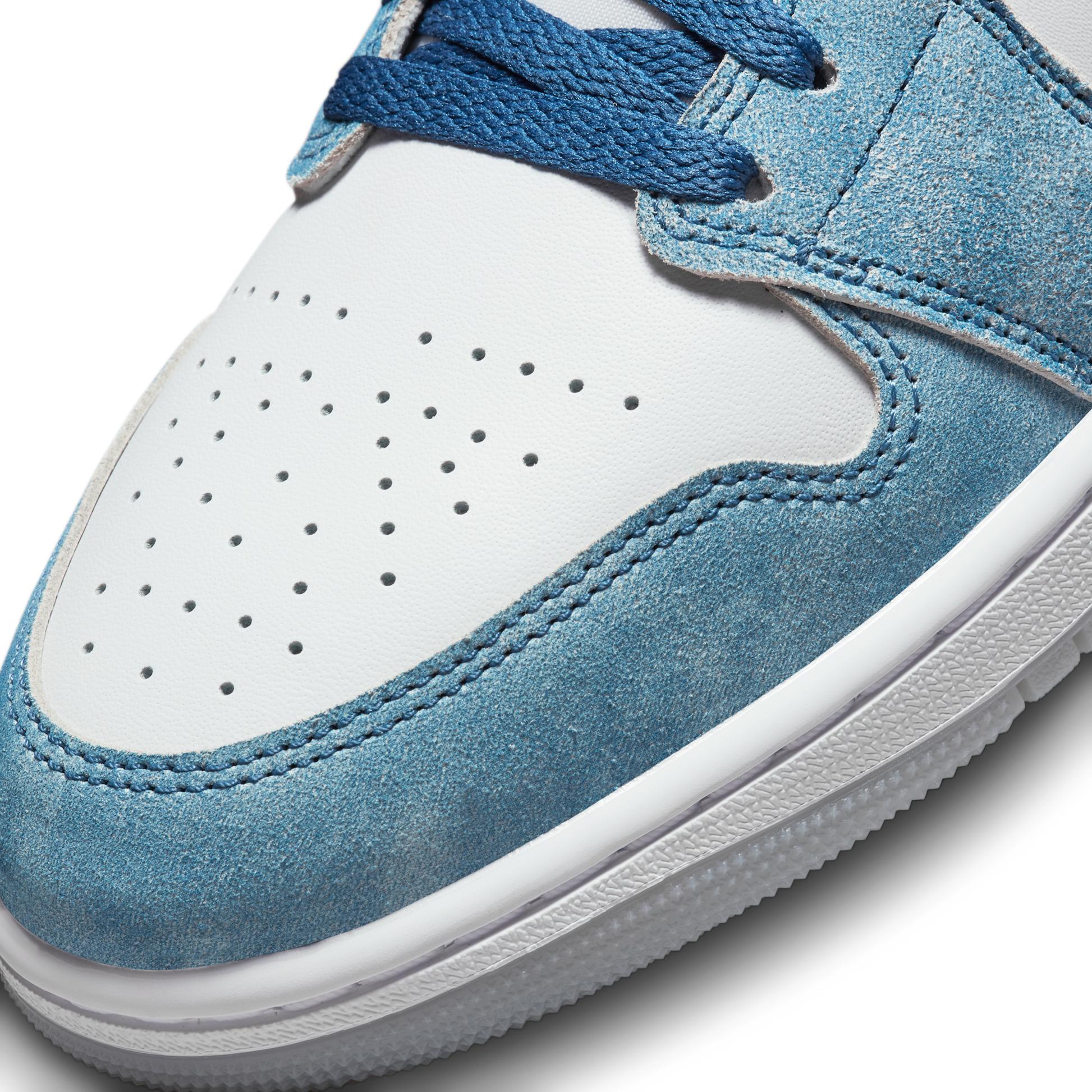 Jordan 1 Mid French Blue Fire Red