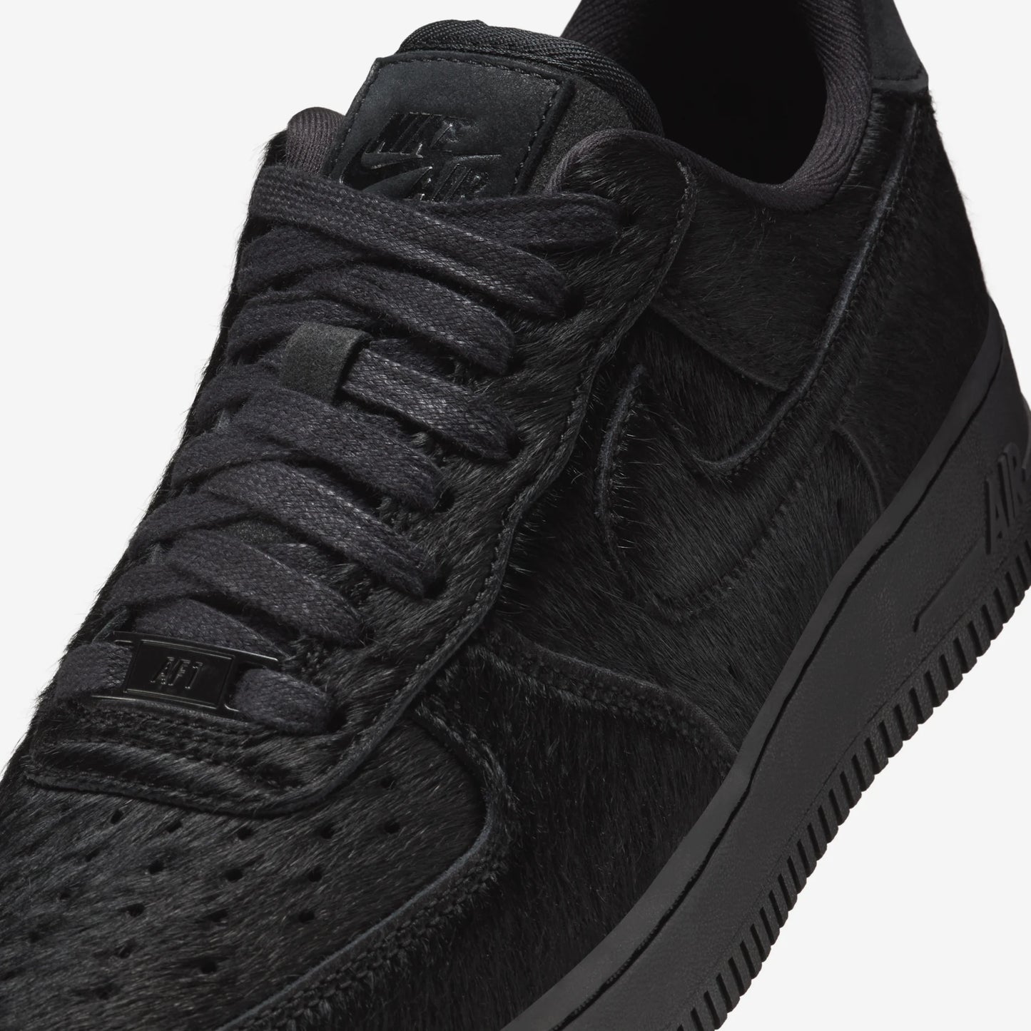 Nike Air Force 1 Low '07 Triple Black Pony Hair (Women's)