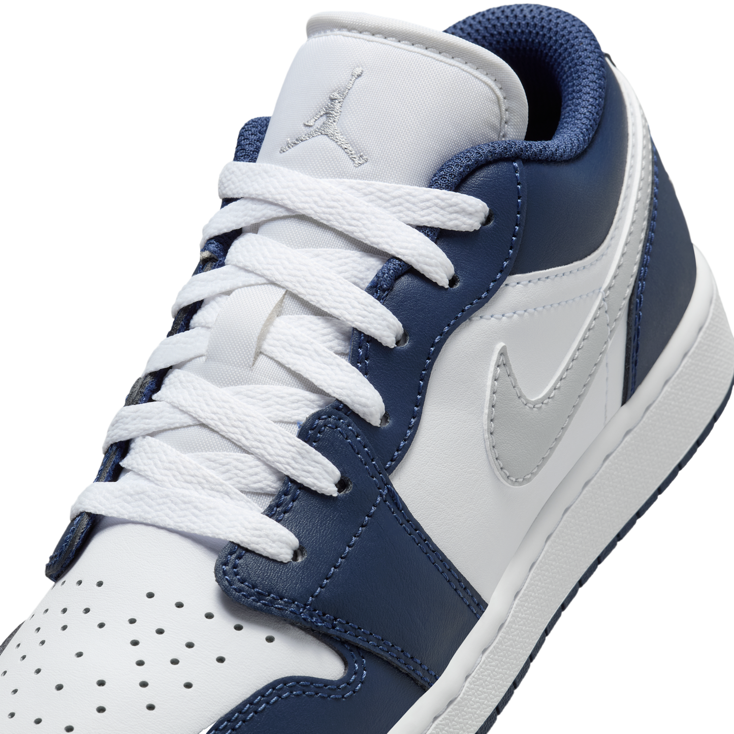 Jordan 1 Low Midnight Navy Wolf Grey (GS)