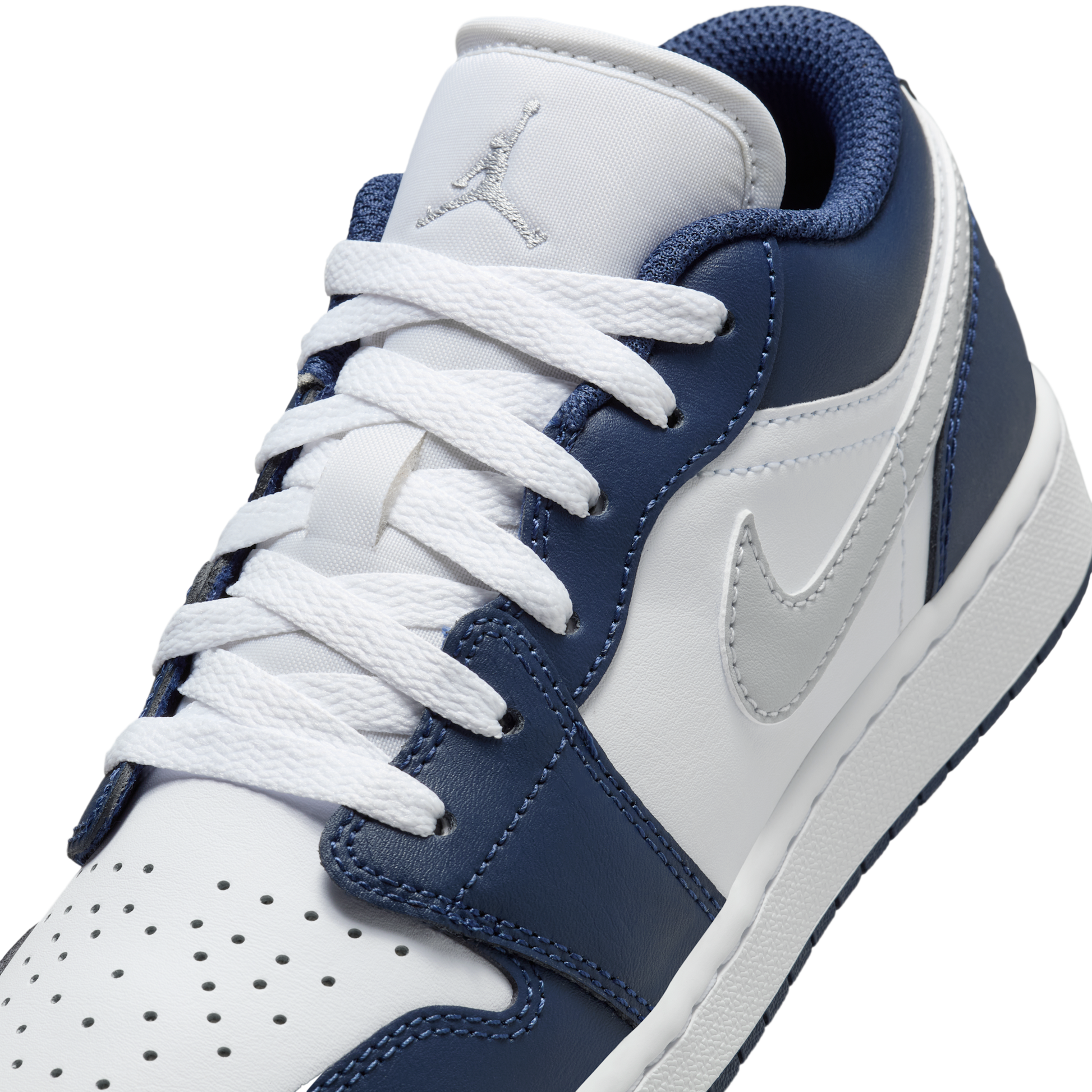 Jordan 1 Low Midnight Navy Wolf Grey (GS)