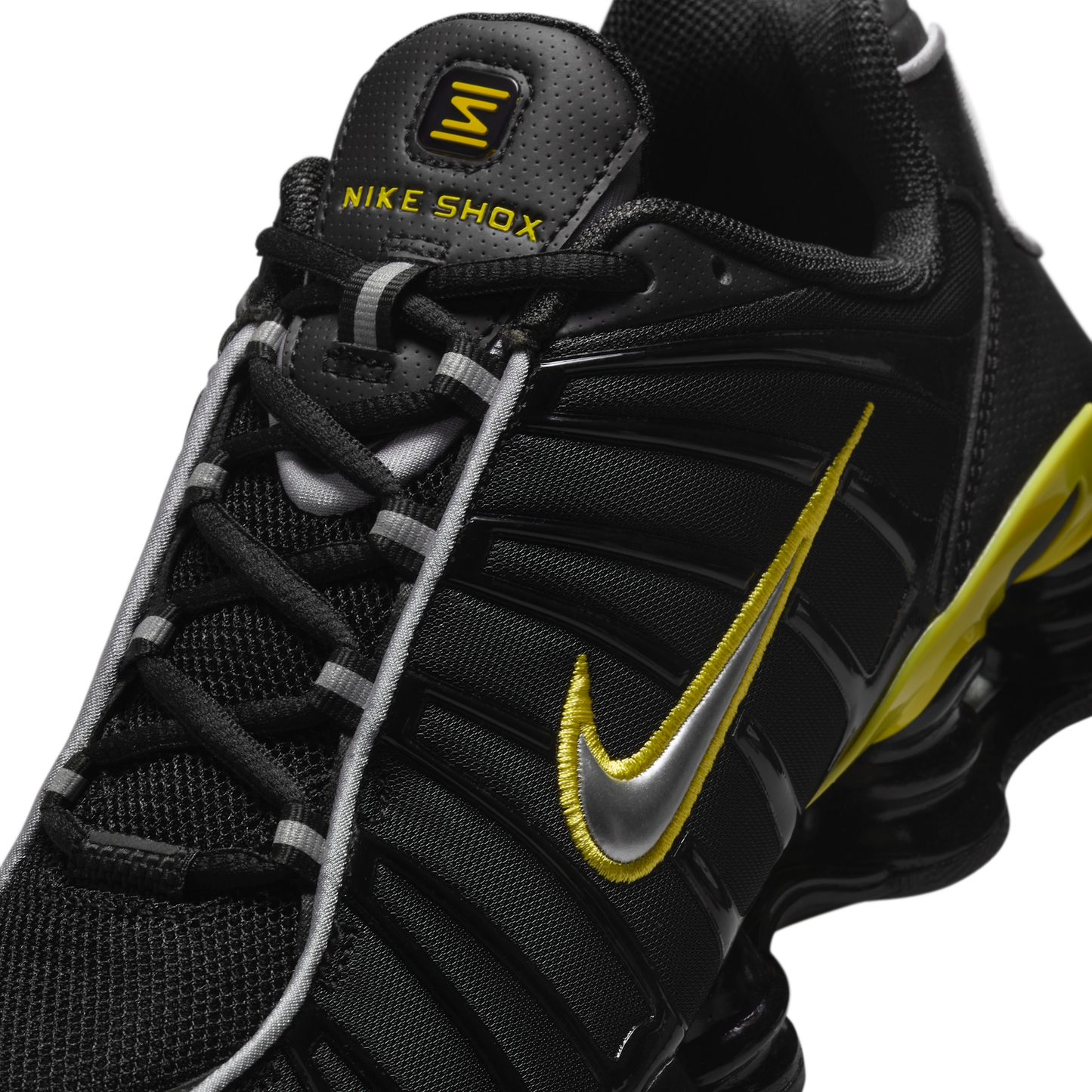 Nike Shox TL Black Dynamic Yellow Metallic Silver