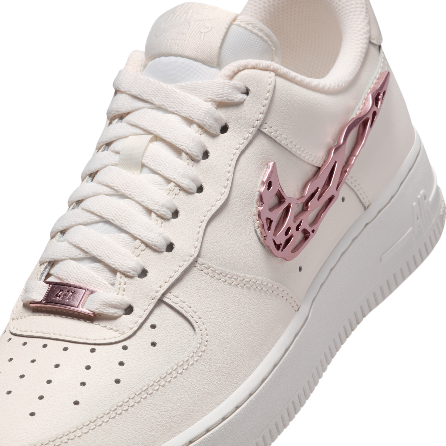 Nike Air Force 1 Low Liquid Metal Swoosh Metallic Rose Gold (Women's)