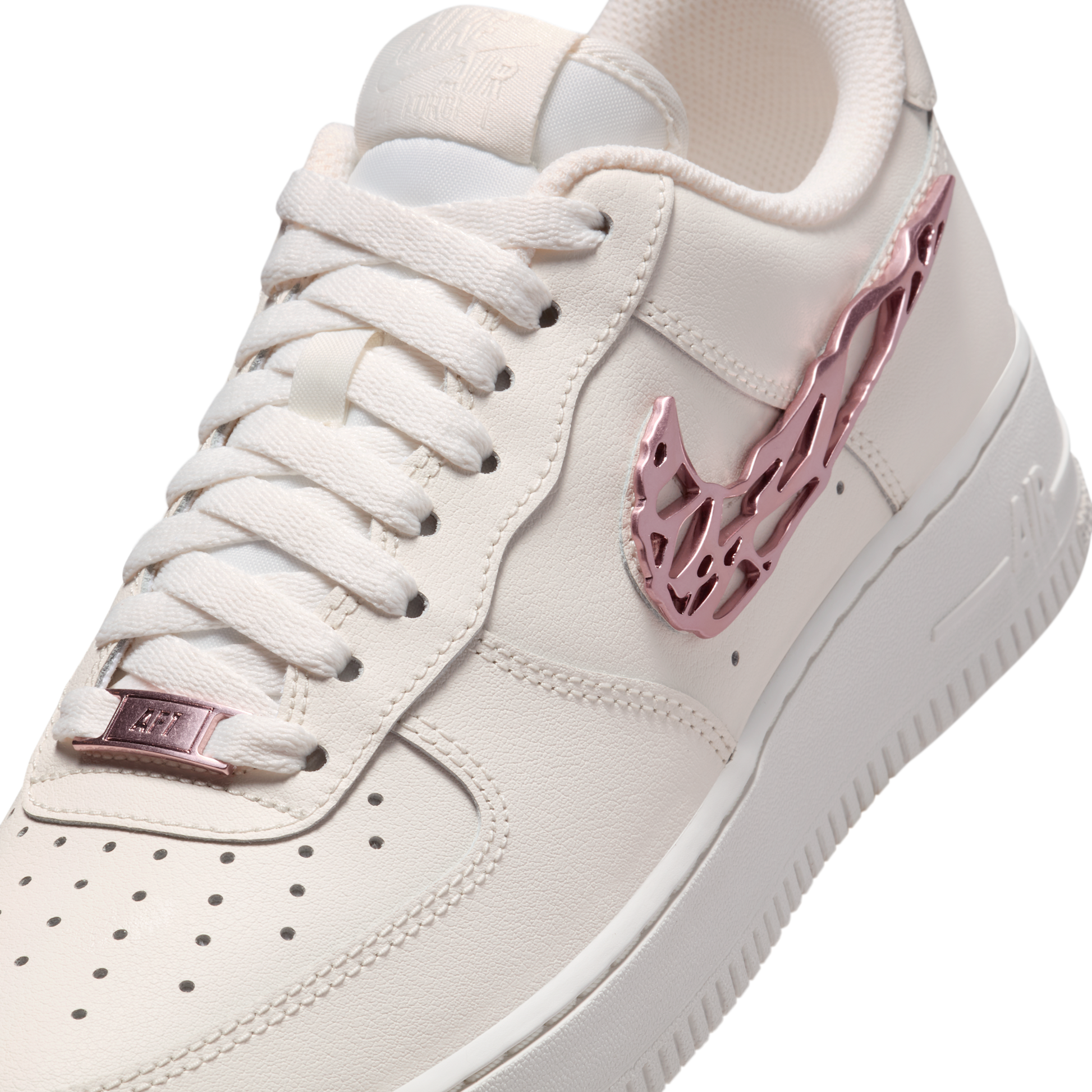 Nike Air Force 1 Low Liquid Metal Swoosh Metallic Rose Gold (Women's)