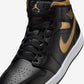 Jordan 1 Mid Black Metallic Gold