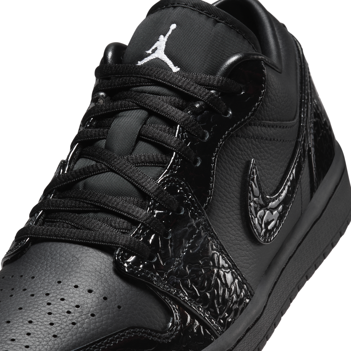 Jordan 1 Low SE Patent Elephant Black (Women's)
