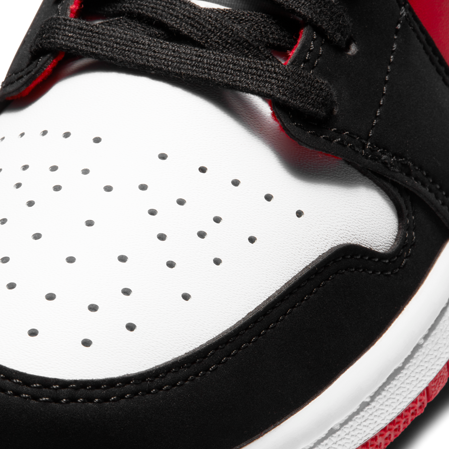 Jordan 1 Low Black White Gym Red (Women's)