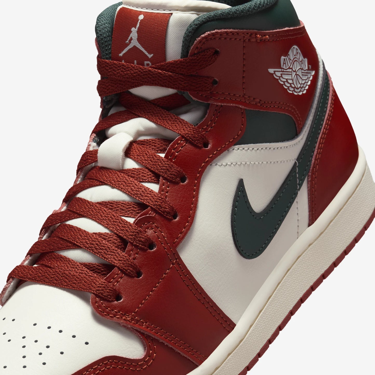 Jordan 1 Mid Redstone Midnight Green