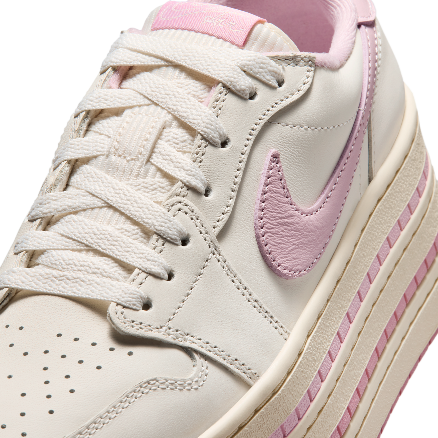Jordan 1 Low Triple Stack Pale Ivory Iced Carmine (Women's)