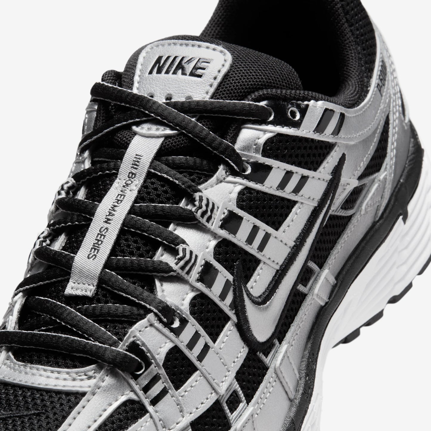 Nike P-6000 Metallic Silver Black White (Women's)