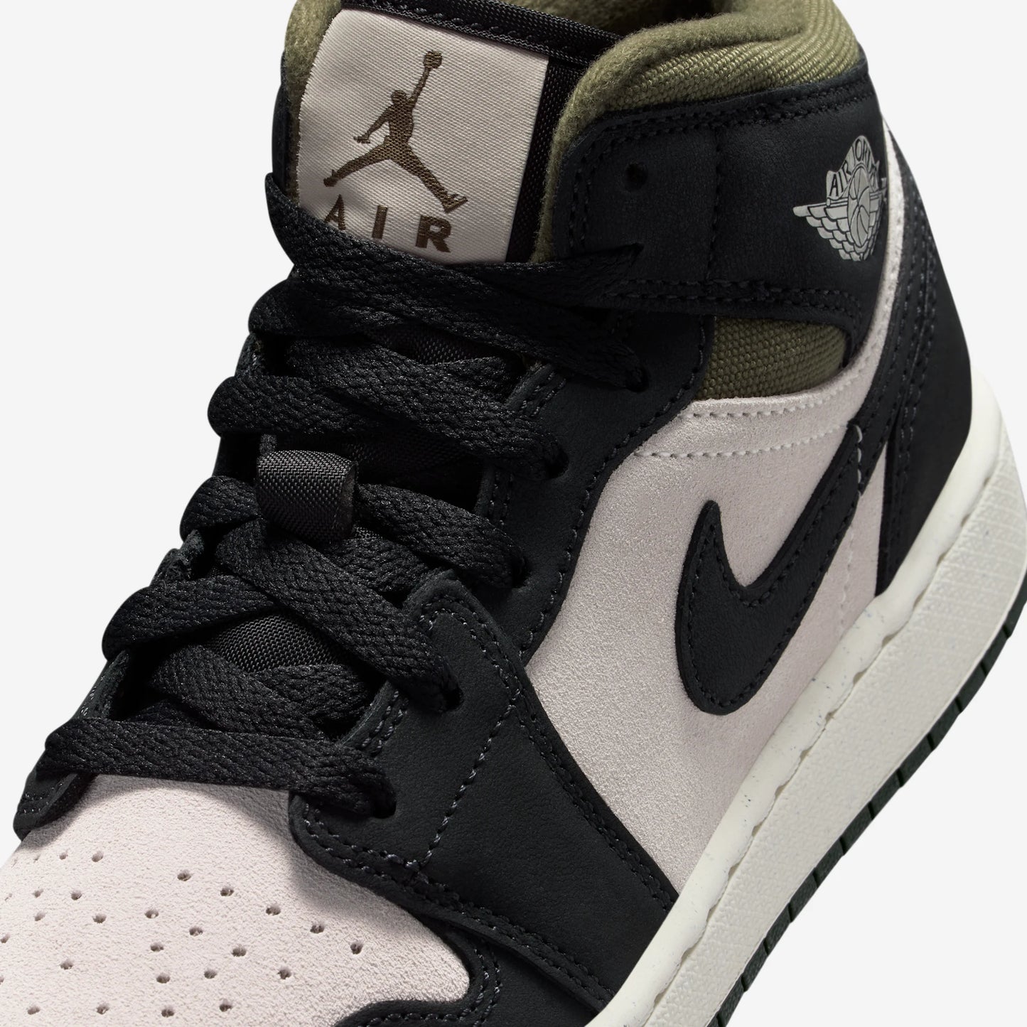 Jordan 1 Mid Off Noir Medium Olive (GS)