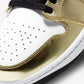 Jordan 1 Mid Metallic Gold Black White