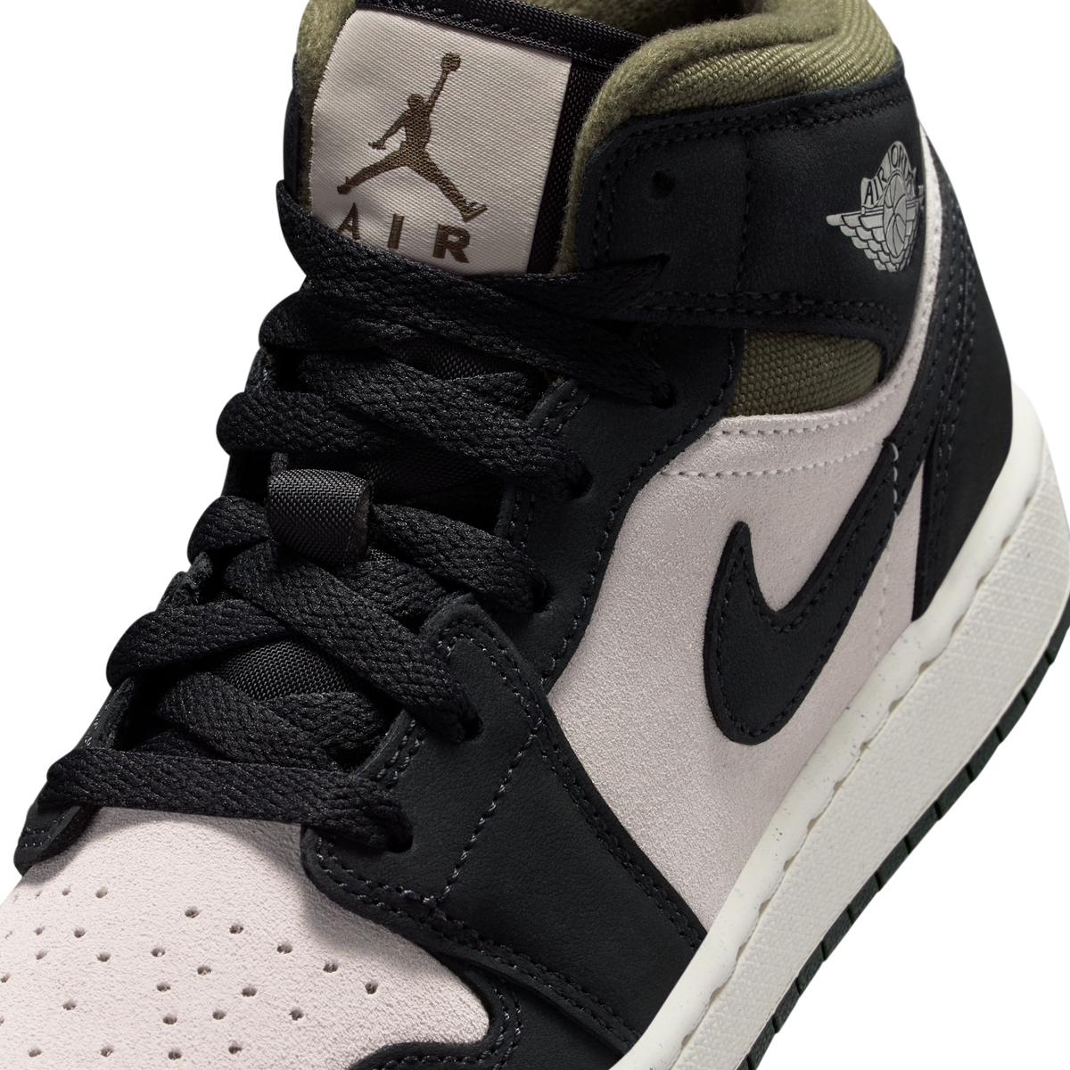 Jordan 1 Mid Off Noir Medium Olive (GS)