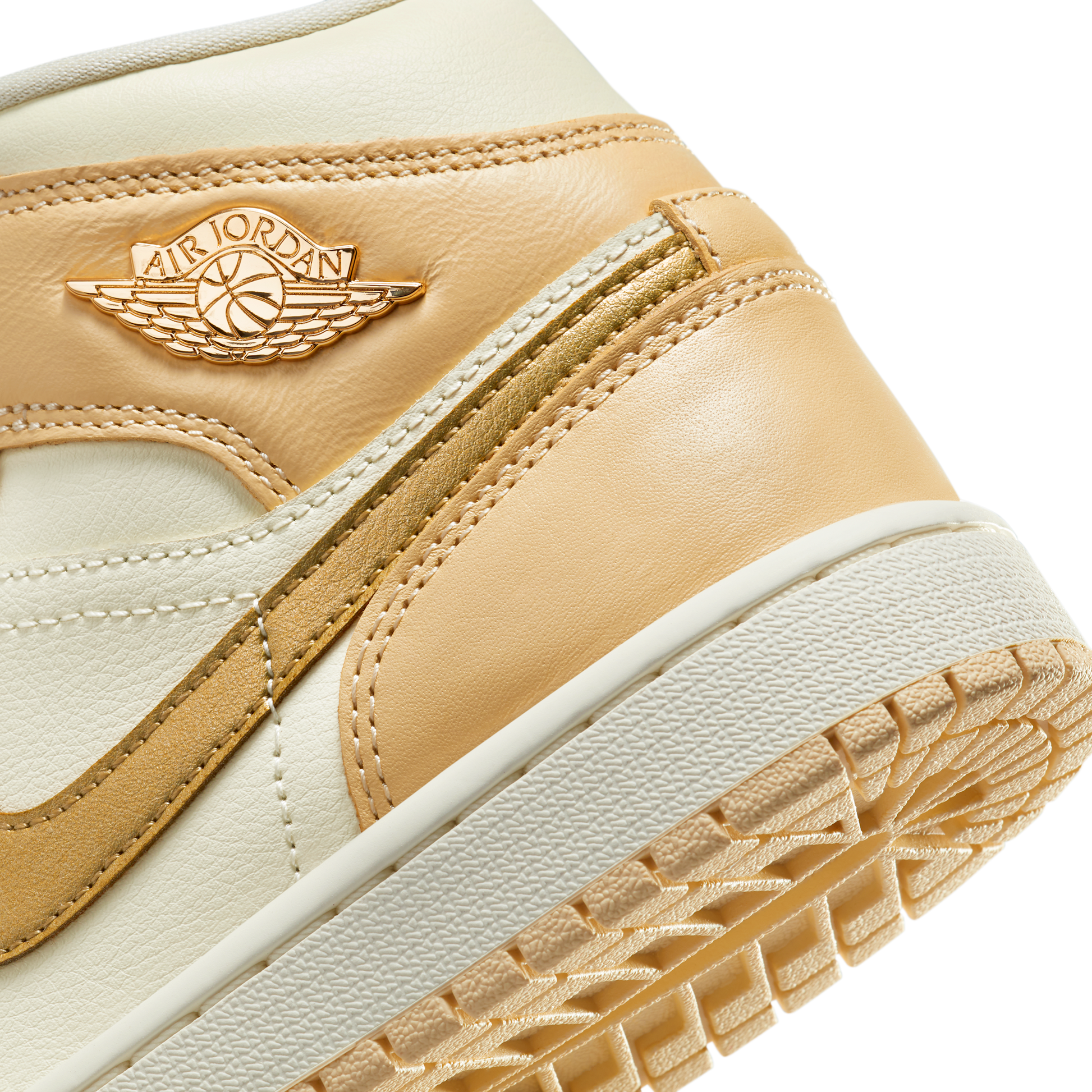 Jordan 1 Mid SE Pale Vanilla Metallic Gold (Women's)