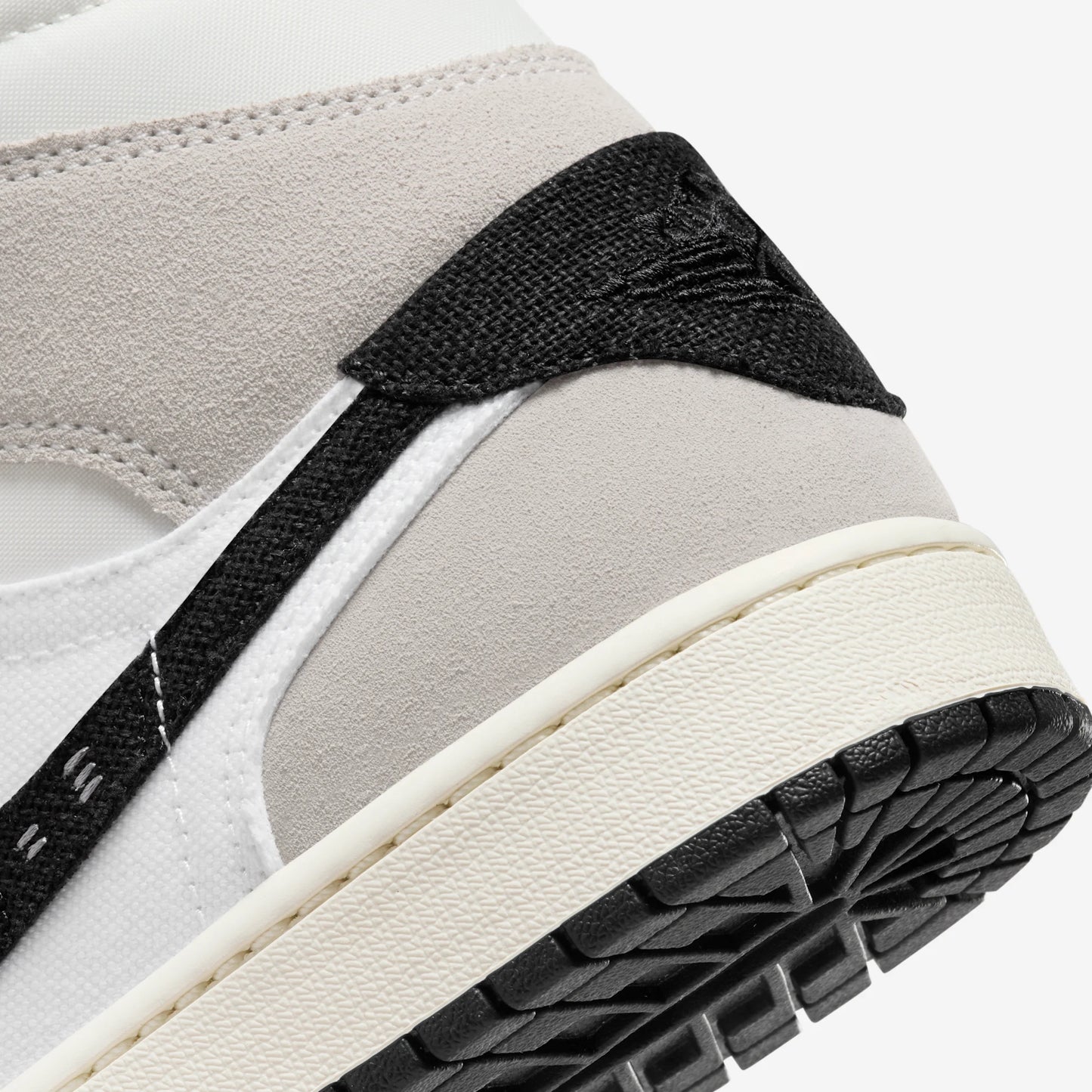 Jordan 1 Mid SE Craft White Cement Grey Black