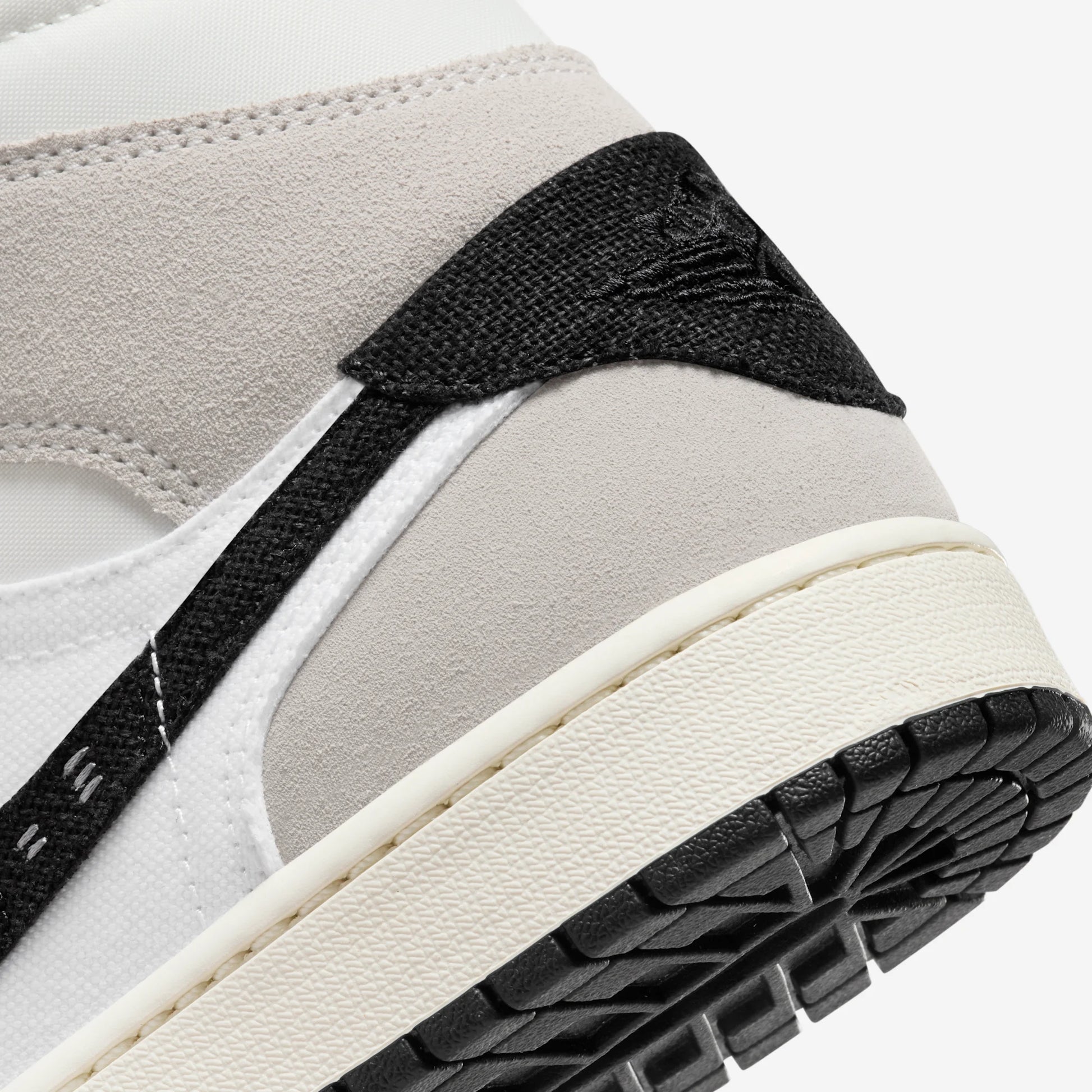 Jordan 1 Mid SE Craft White Cement Grey Black