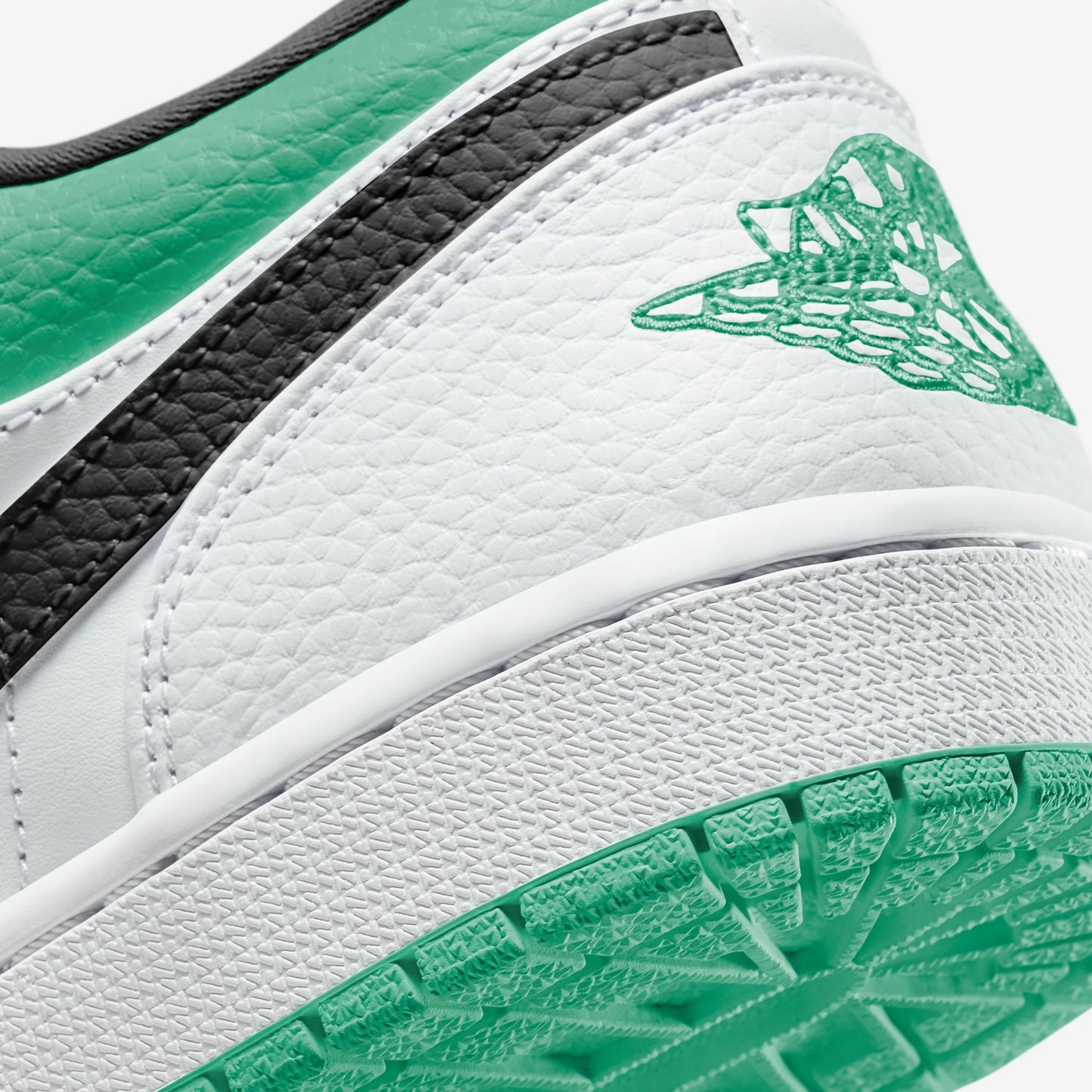 Jordan 1 Low White Lucky Green Black