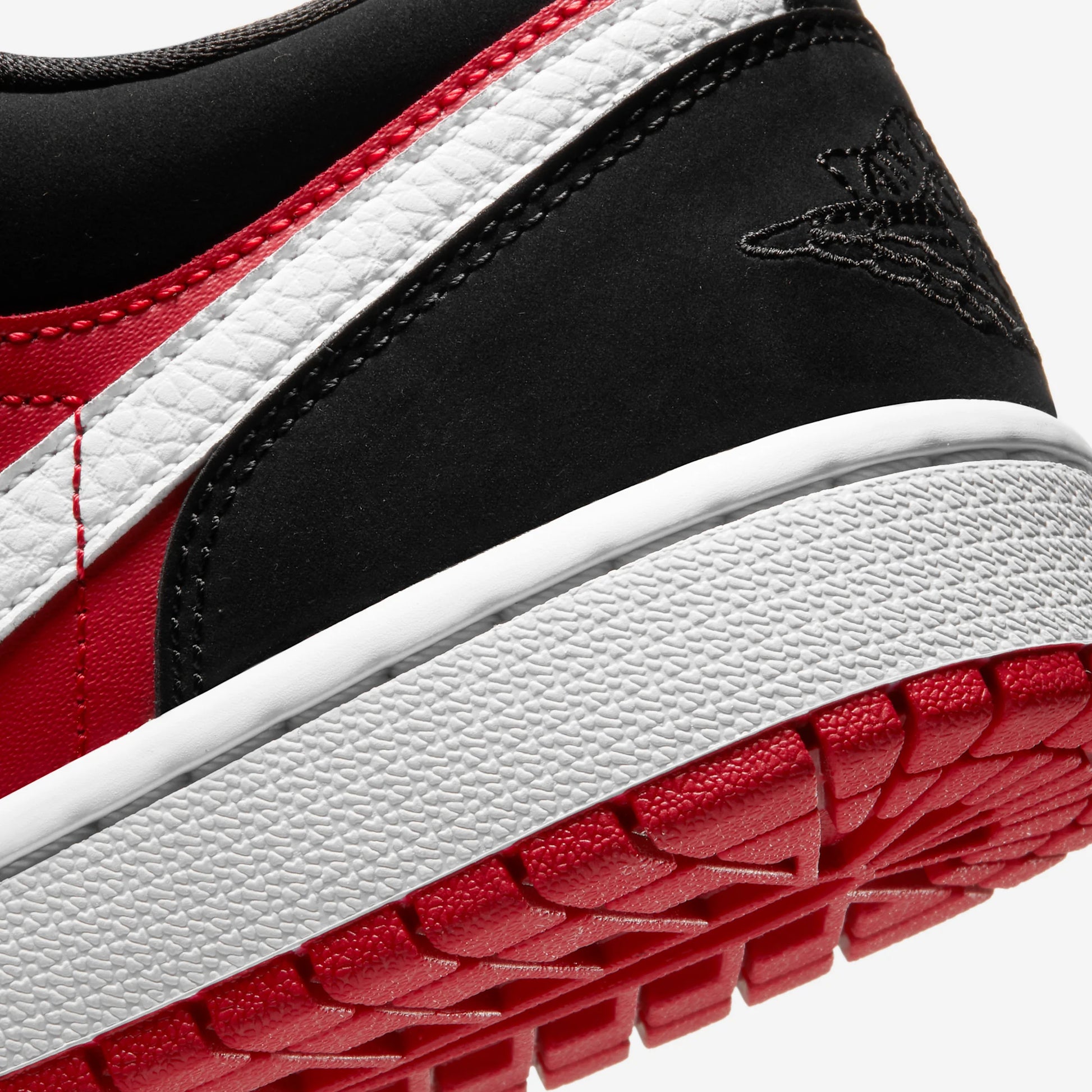 Jordan 1 Low Black White Gym Red (Women's)