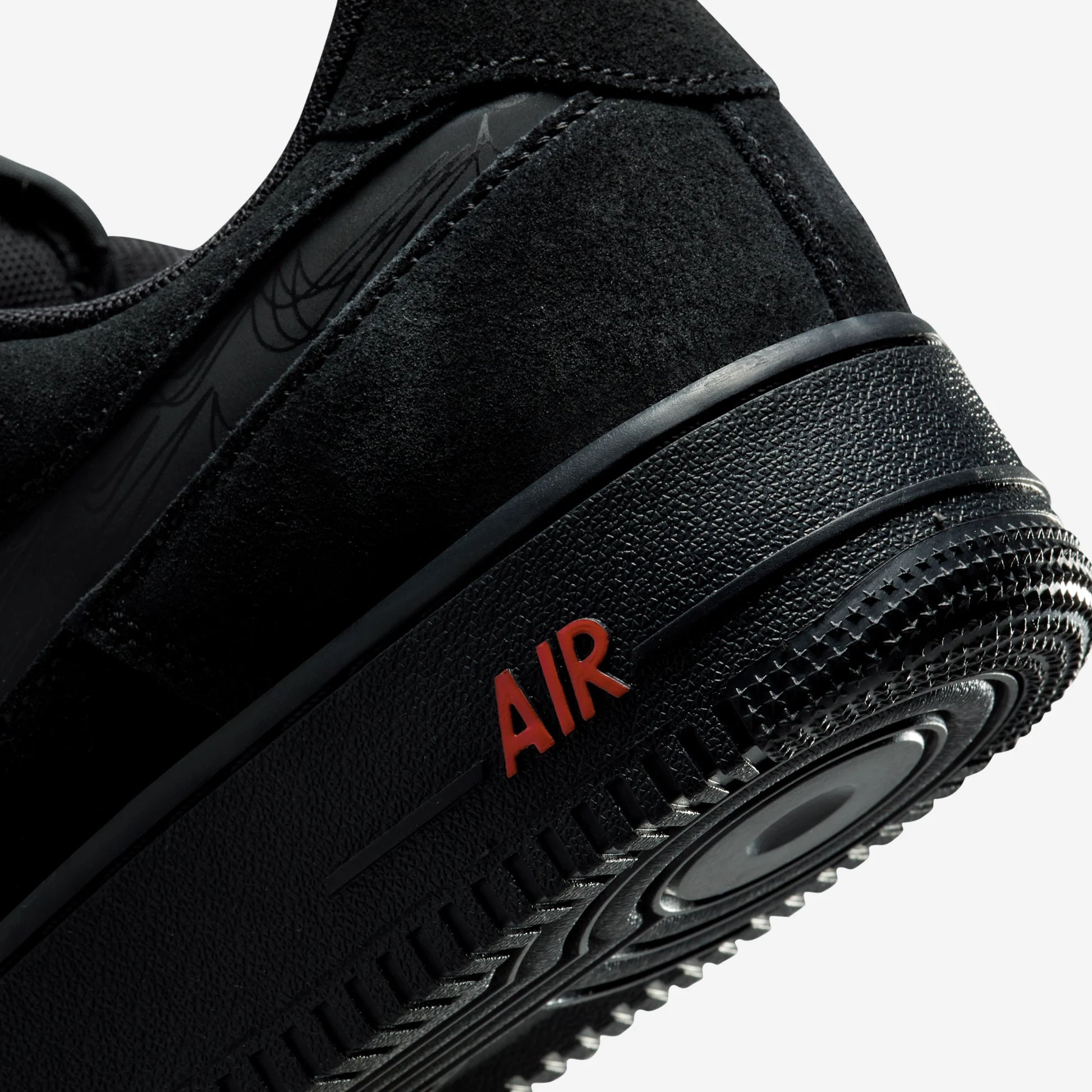 Nike Air Force 1 Low Multi-Swoosh Black Crimson