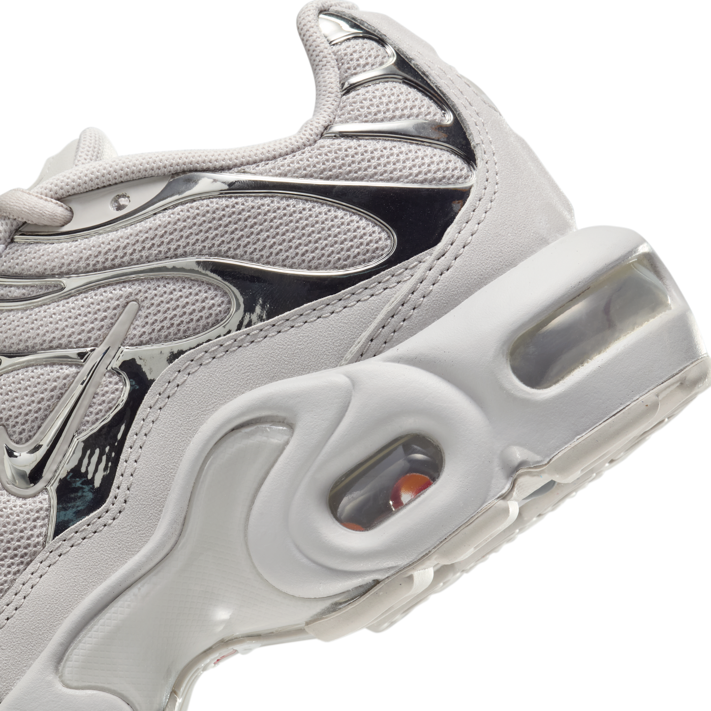 Nike Air Max Plus Light Iron Ore Gym Red Smoke Grey Metallic Silver (GS)