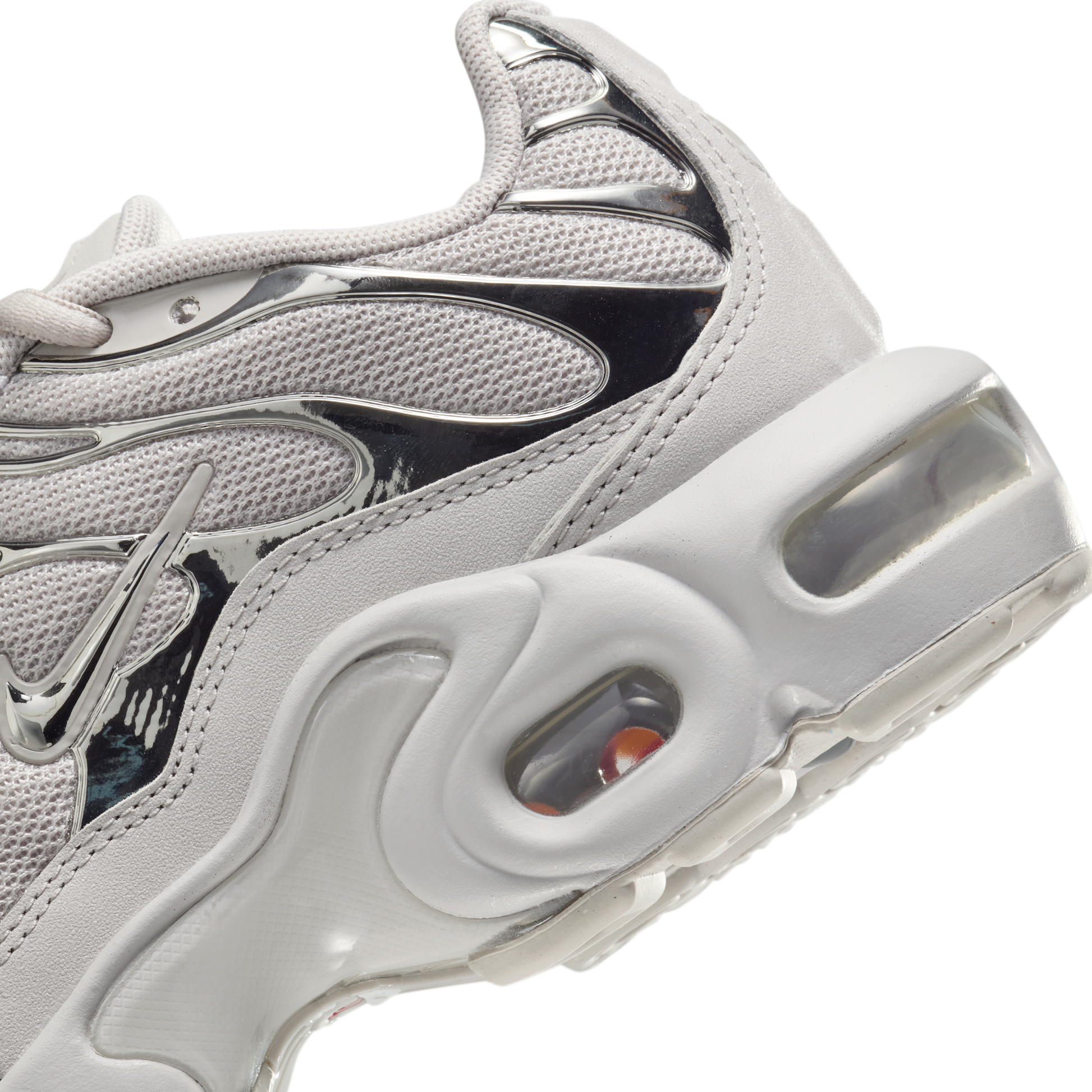 Nike Air Max Plus Light Iron Ore Gym Red Smoke Grey Metallic Silver (GS)