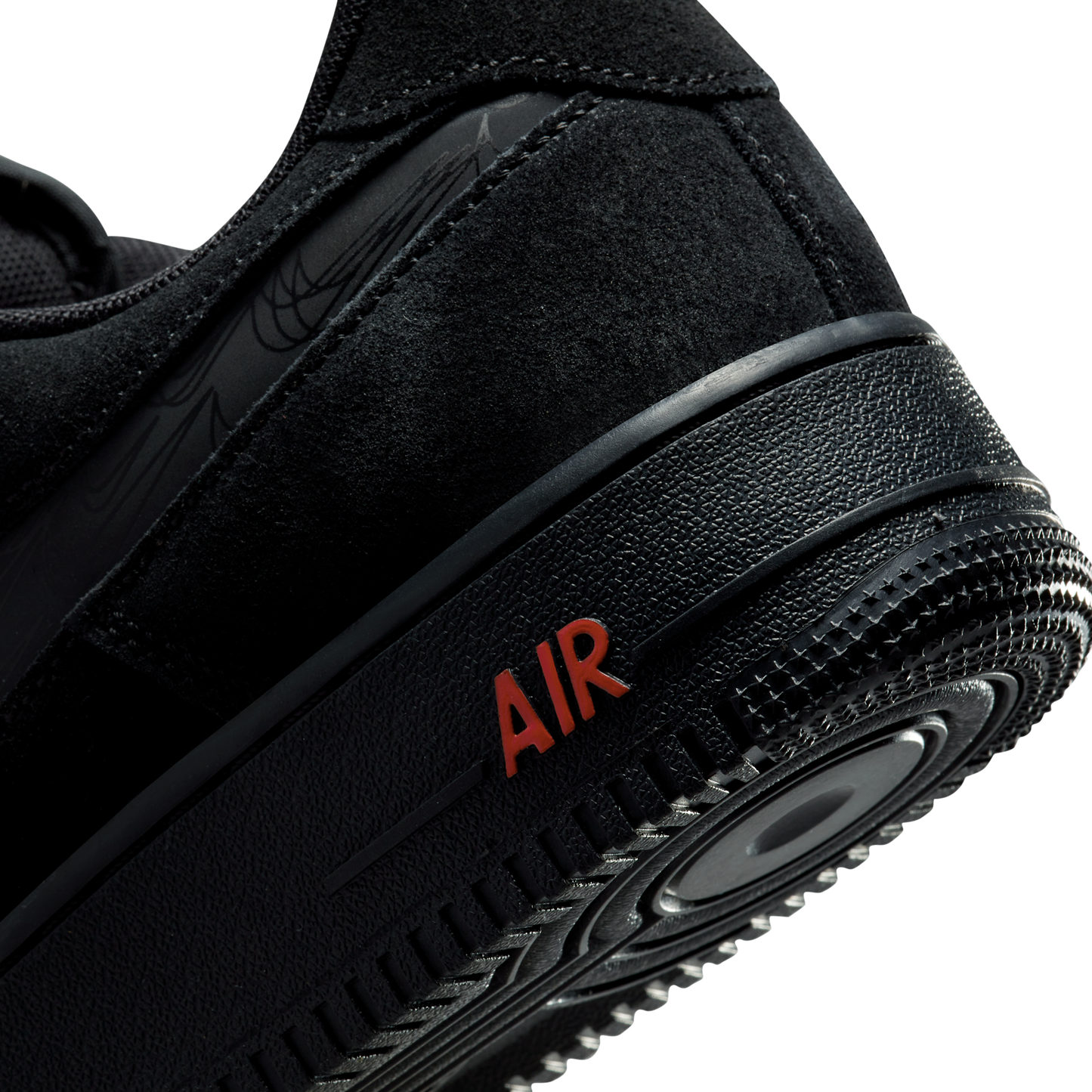Nike Air Force 1 Low Multi-Swoosh Black Crimson