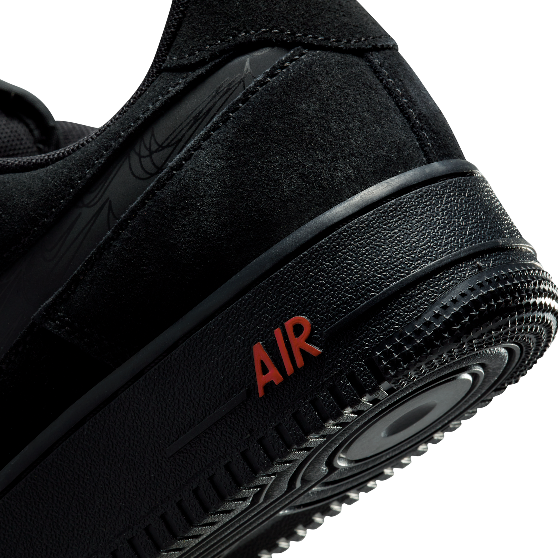 Nike Air Force 1 Low Multi-Swoosh Black Crimson