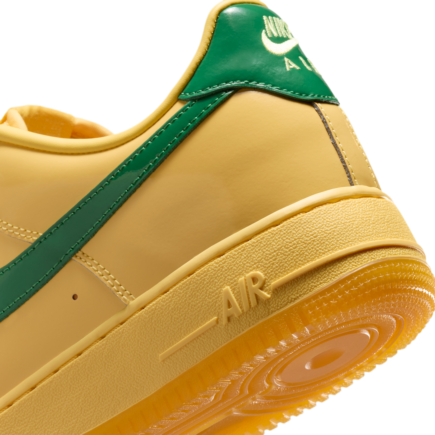 Nike Air Force 1 Low Patent Leather Topaz Gold Pine Green