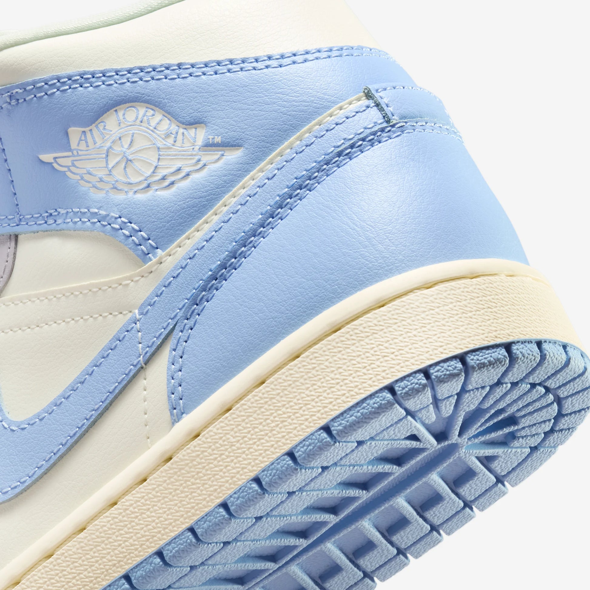 Jordan 1 Mid Psychic Blue Sail Coconut Milk (Women's)