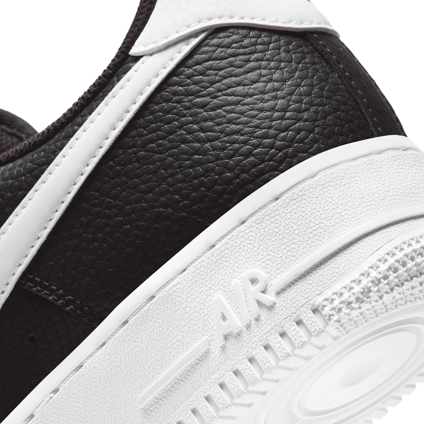 Nike Air Force 1 Low '07 Black White Pebbled Leather