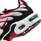 Nike Air Max Plus Pure Platinum Black White University Red (GS)
