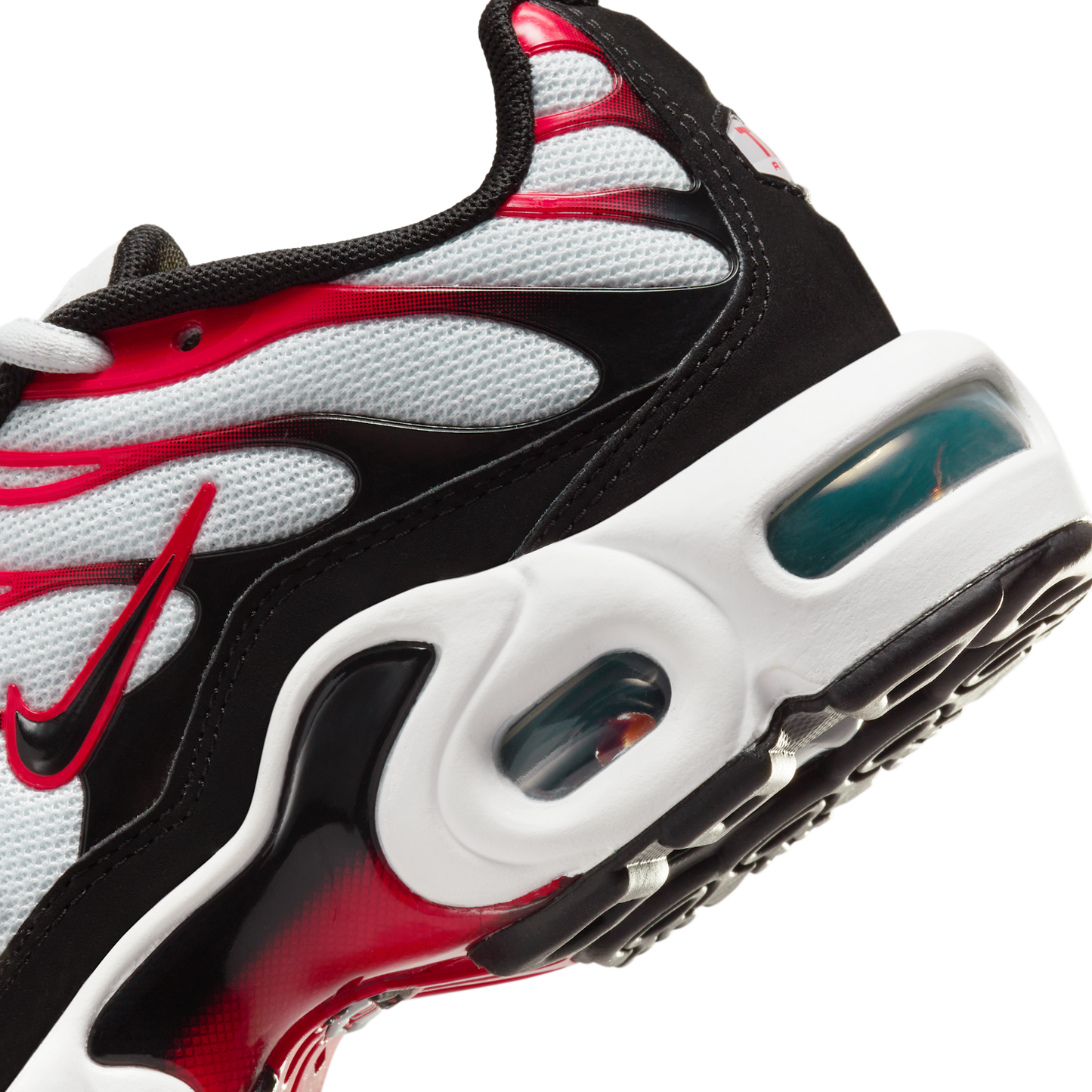 Nike Air Max Plus Pure Platinum Black White University Red (GS)