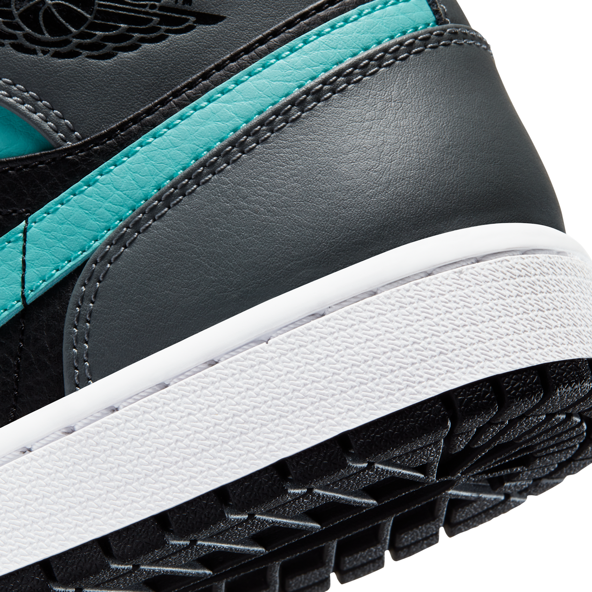 Jordan 1 Mid Grey Aqua