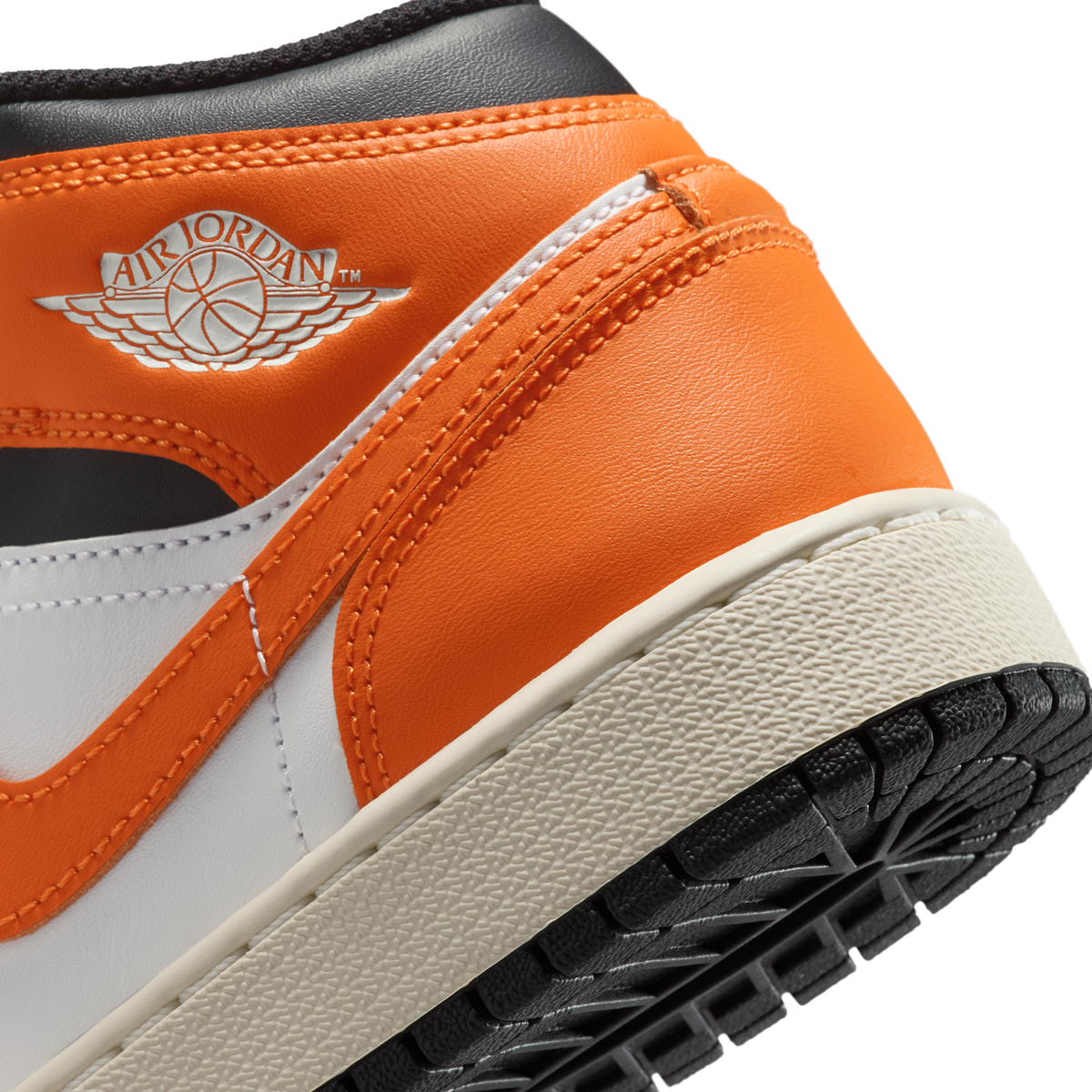 Jordan 1 Mid Black Toe Starfish