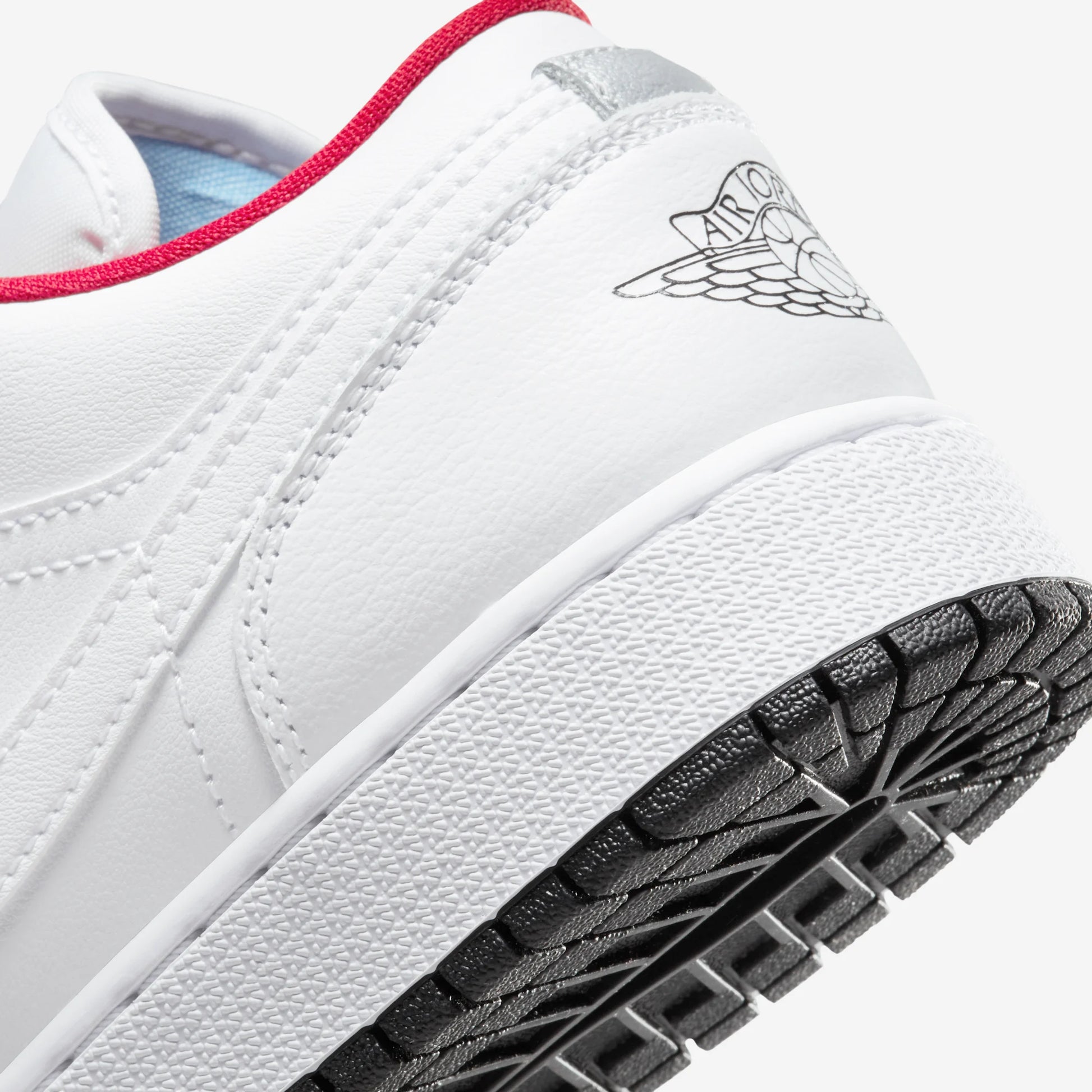 Jordan 1 Low White Gym Red Black (GS)