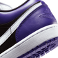 Jordan 1 Low Court Purple Black