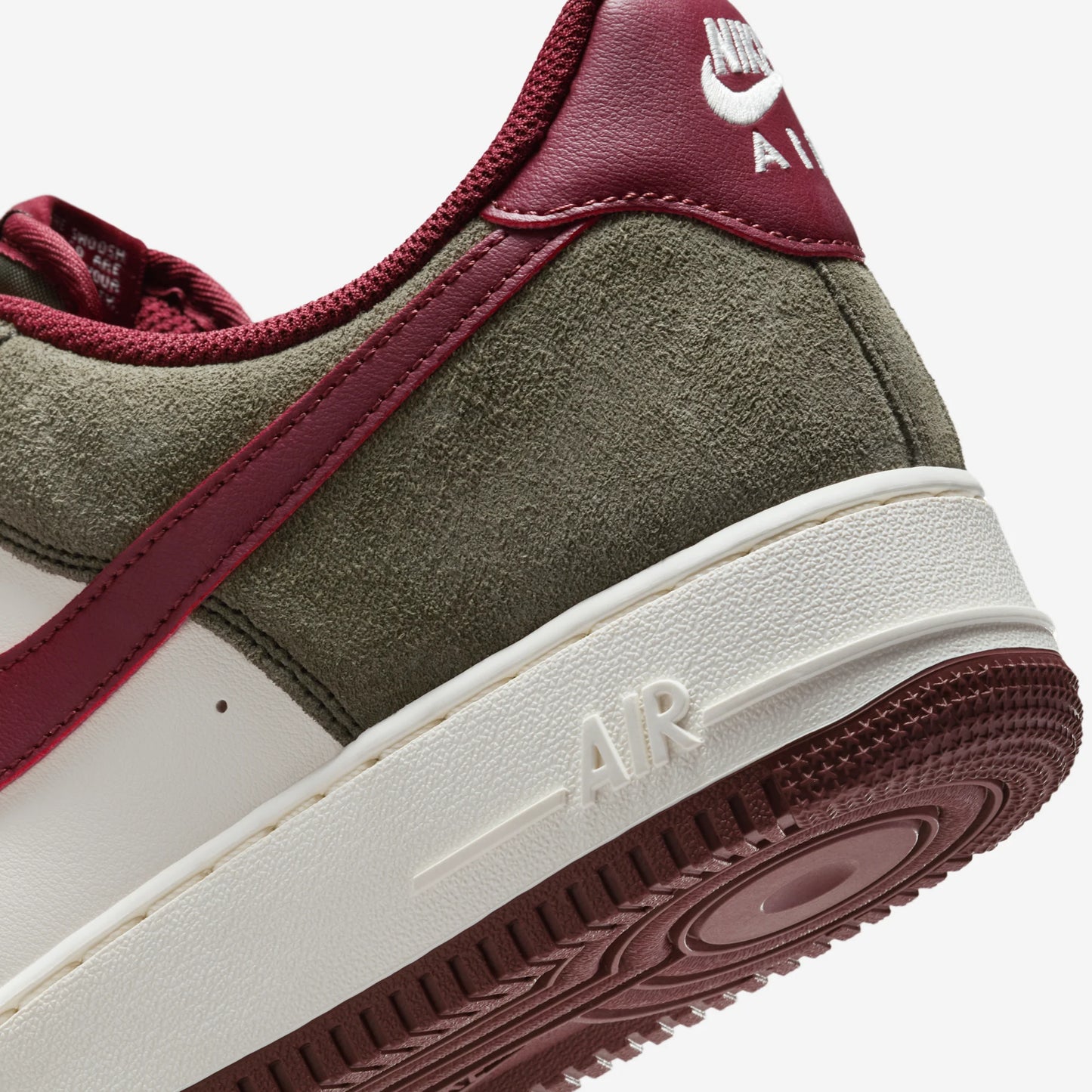 Nike Air Force 1 Low '07 LV8 Cargo Khaki Pale Ivory Dark Team Red