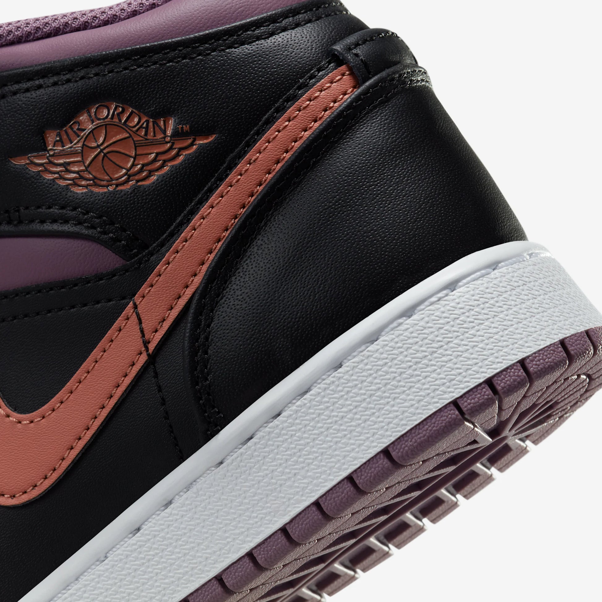 Jordan 1 Mid SE Black Sky J Mauve White Sky J Orange (GS)