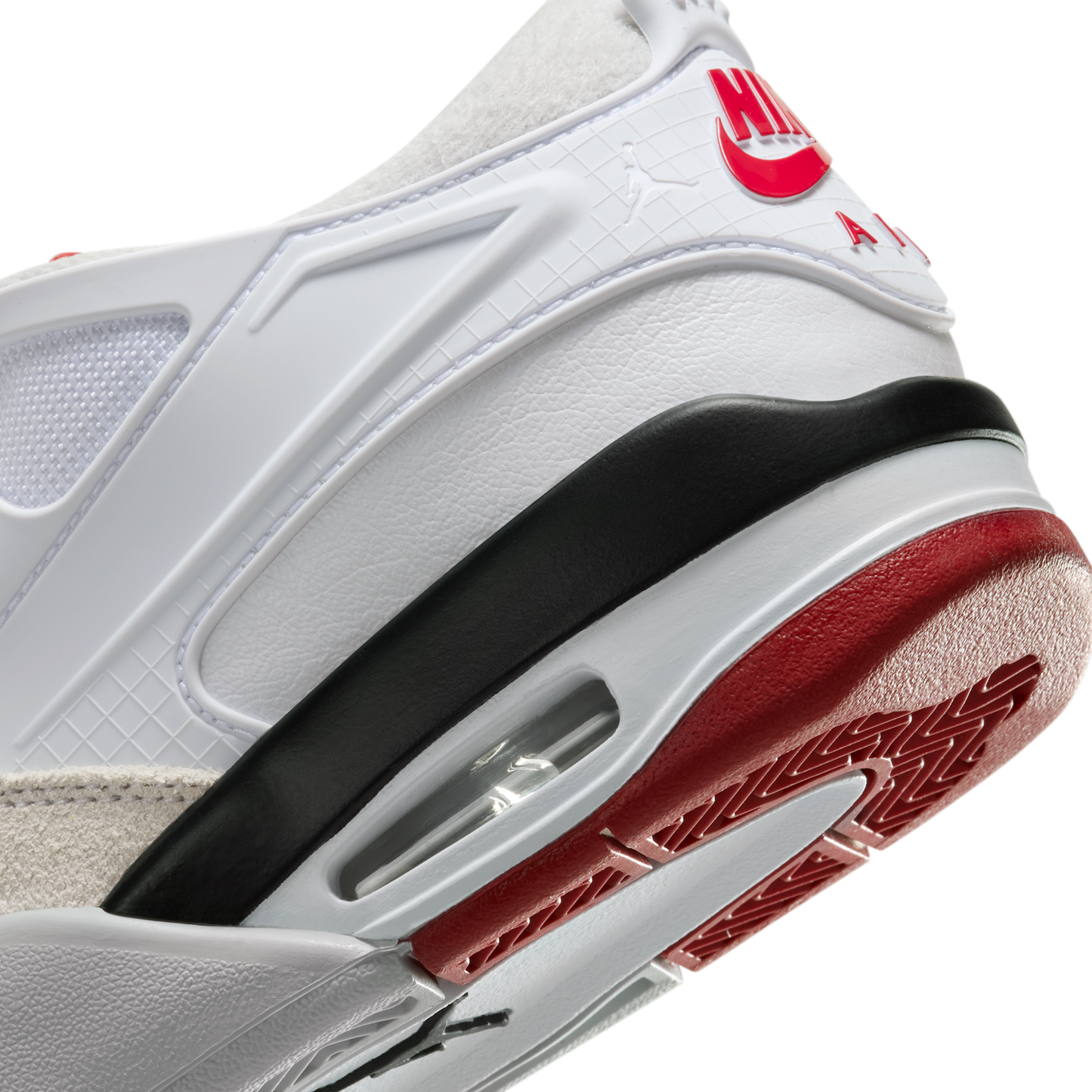 Jordan 4 RM White Black Neutral Grey Varsity Red (GS)