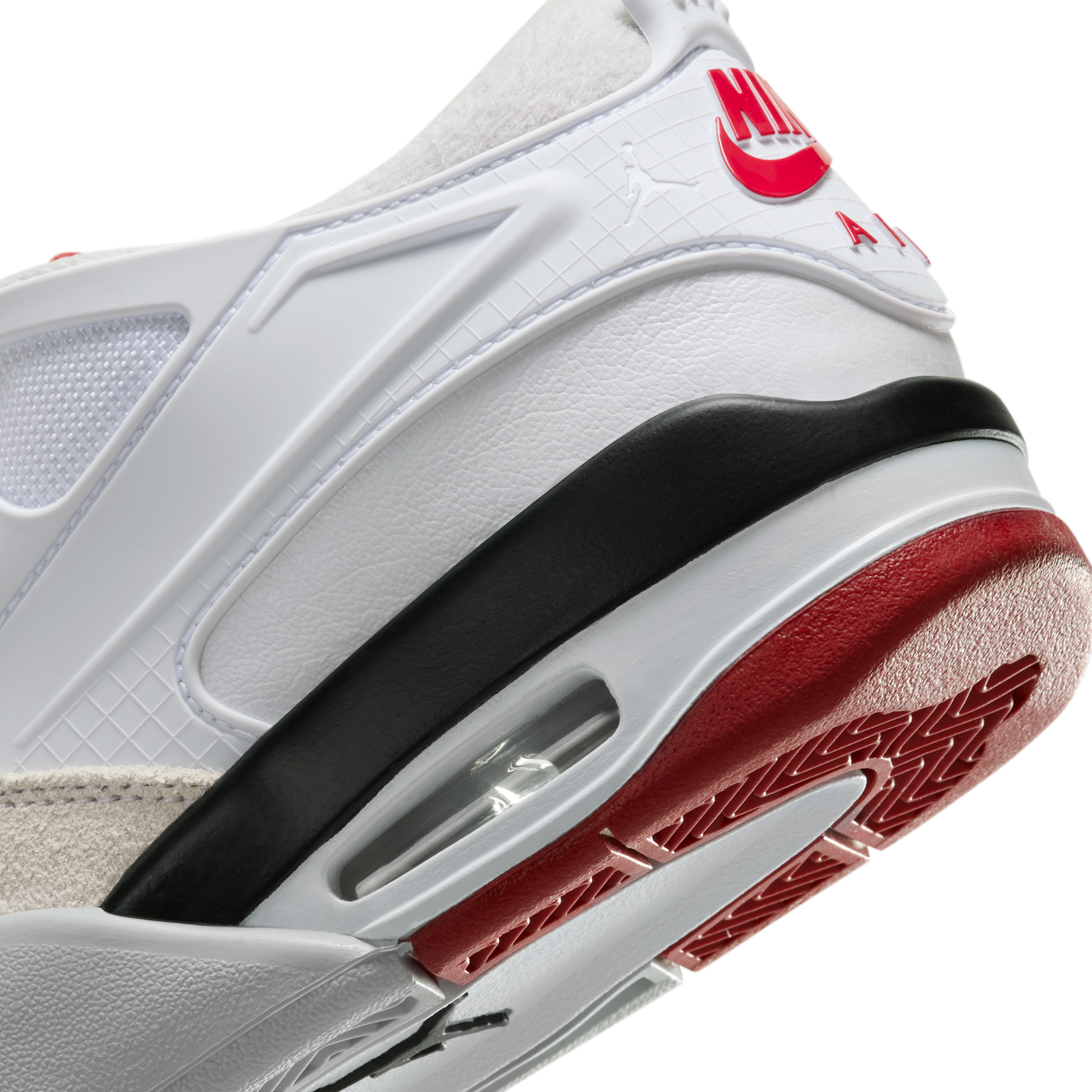 Jordan 4 RM White Black Neutral Grey Varsity Red (GS)