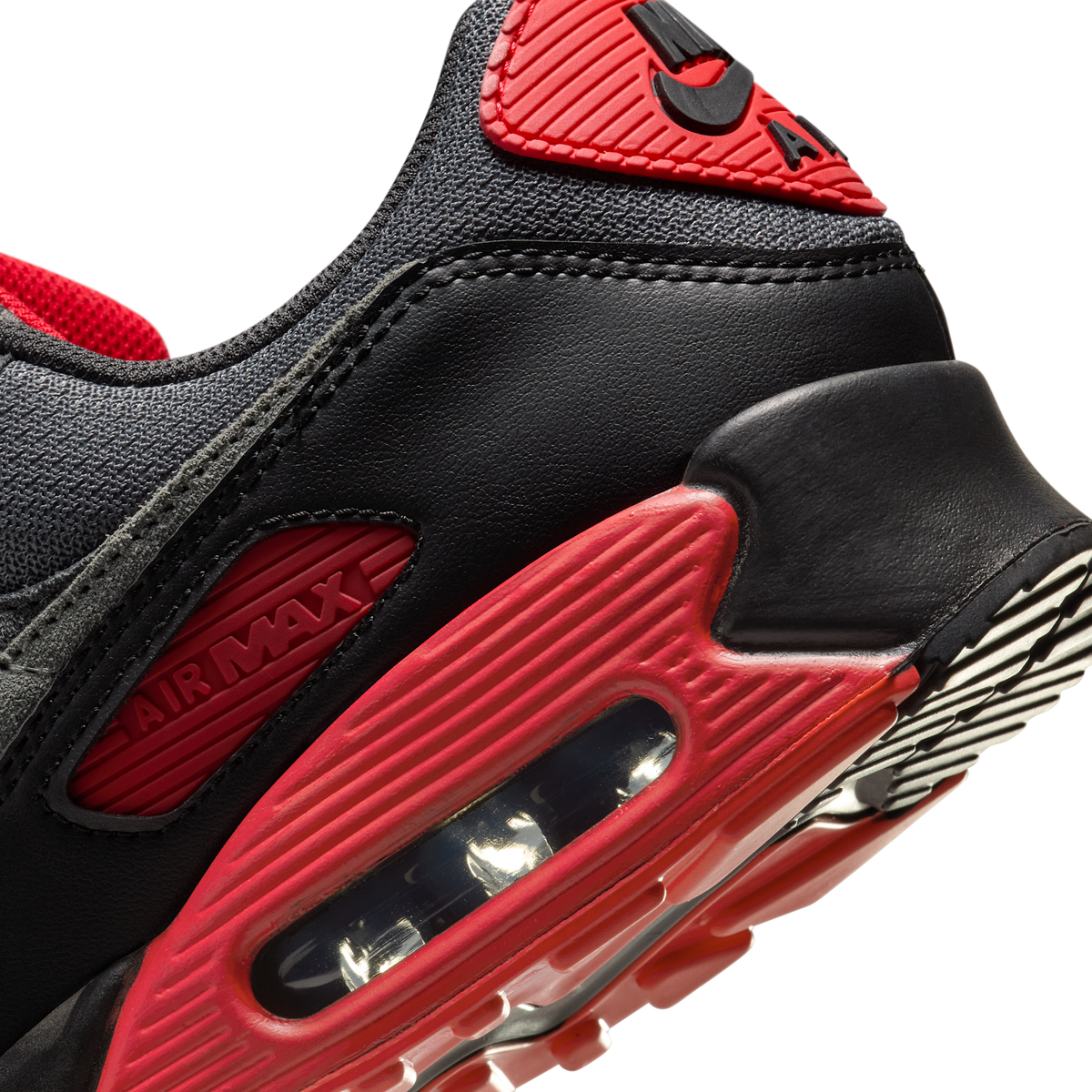 Nike Air Max 90 Smoke Grey Fire Red